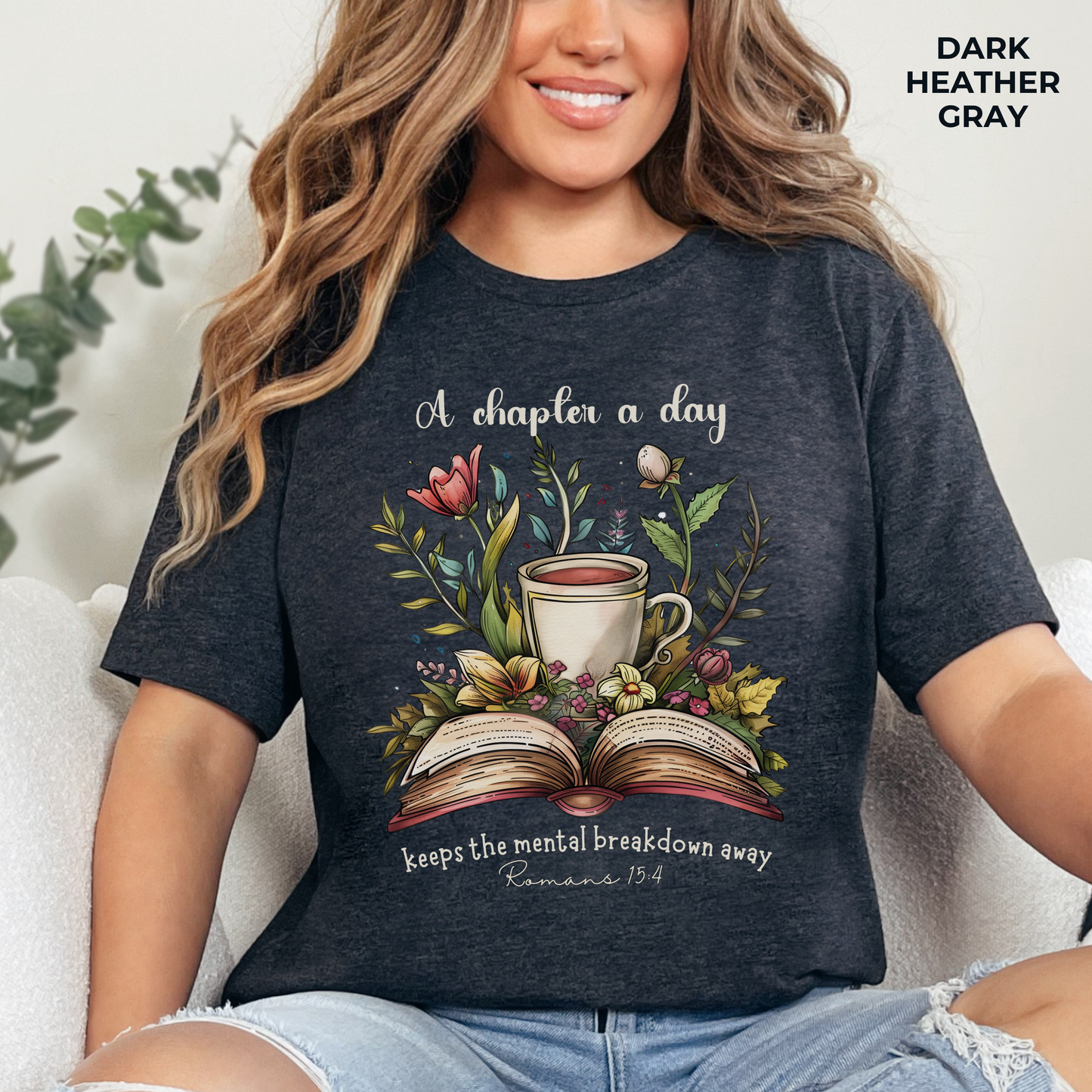 A Chapter a Day T-shirt - Unisex Jersey Short Sleeve Tee, Christian Merch, Christian Streetwear, Faith Based Shirt, Christian Apparel, Christian Shirts
