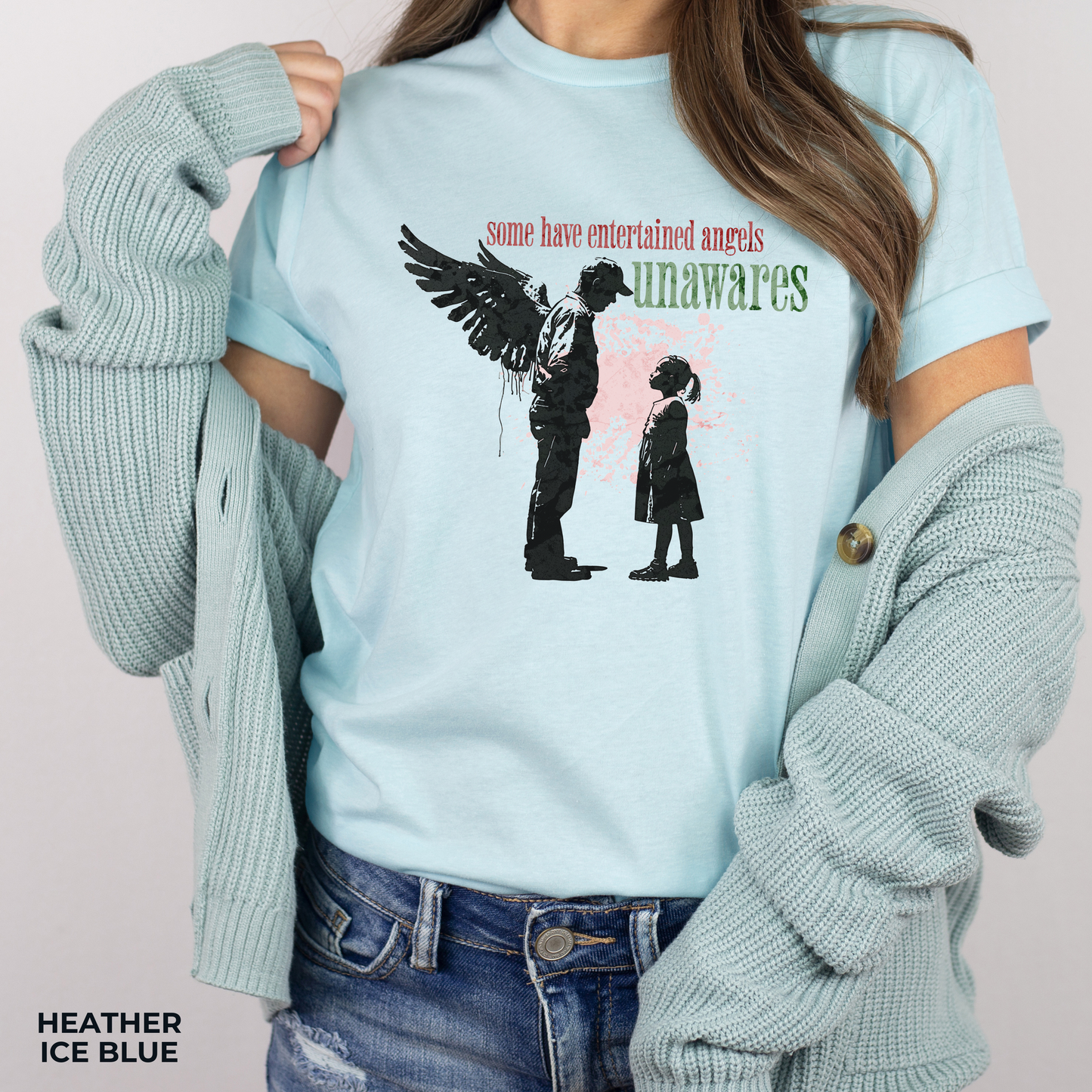 Some Have Entertained Angels Unawares T-shirt - Unisex Jersey Short Sleeve Tee, Christian Merch, Christian Streetwear, Faith Based Shirt, Christian Apparel, Christian Shirts