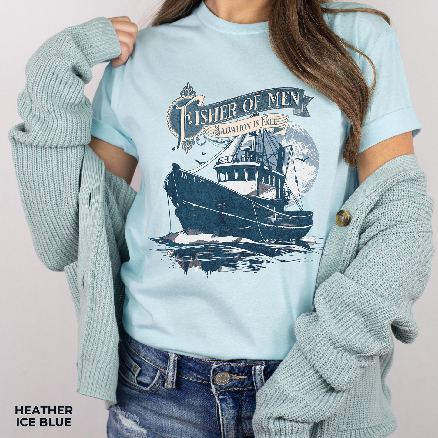 Fisher of Men Unisex Jersey Short Sleeve Tee, Christian Merch, Jesus Loves You, Faith Based Shirt, Christian Apparel, Jesus Apparel