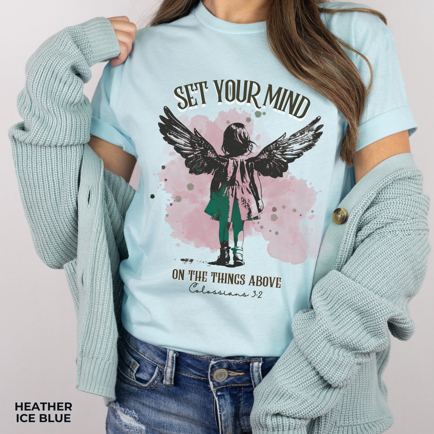 Set Your Mind on the Things Above T-shirt - Unisex Jersey Short Sleeve Tee, Christian Merch, Christian Streetwear, Faith Based Shirt, Christian Apparel, Christian Shirts