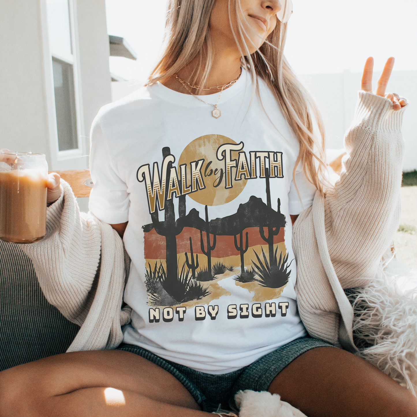 Walk by Faith T-Shirt - Unisex Jersey Short Sleeve Tee, Christian Merch, Christian Streetwear, Faith Based Shirt, Jesus Apparel