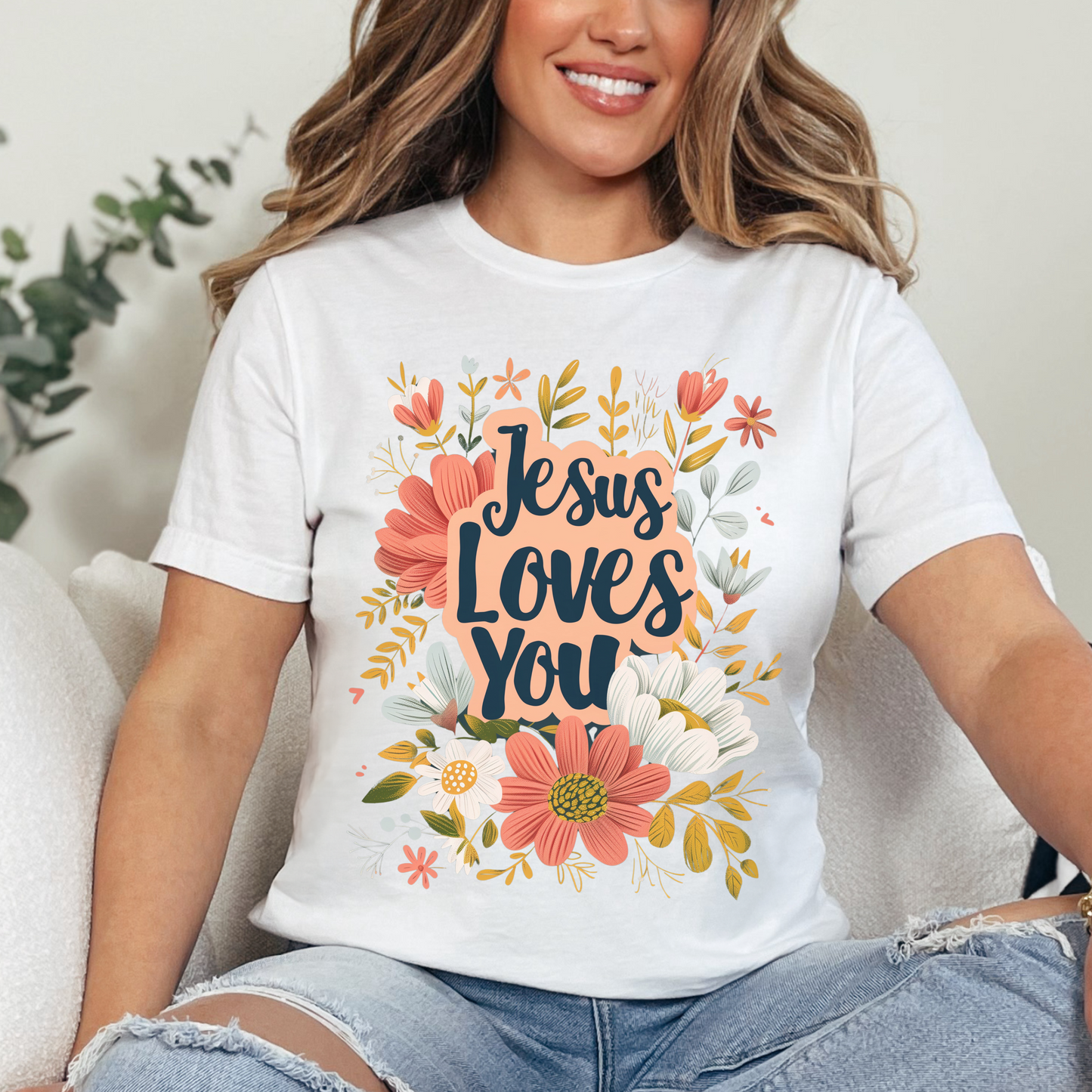 Jesus Loves You T-Shirt - Unisex Jersey Short Sleeve Tee, Christian Apparel, Religious Clothing, Scriptural Tee, Inspirational T-Shirts, Christian Merch