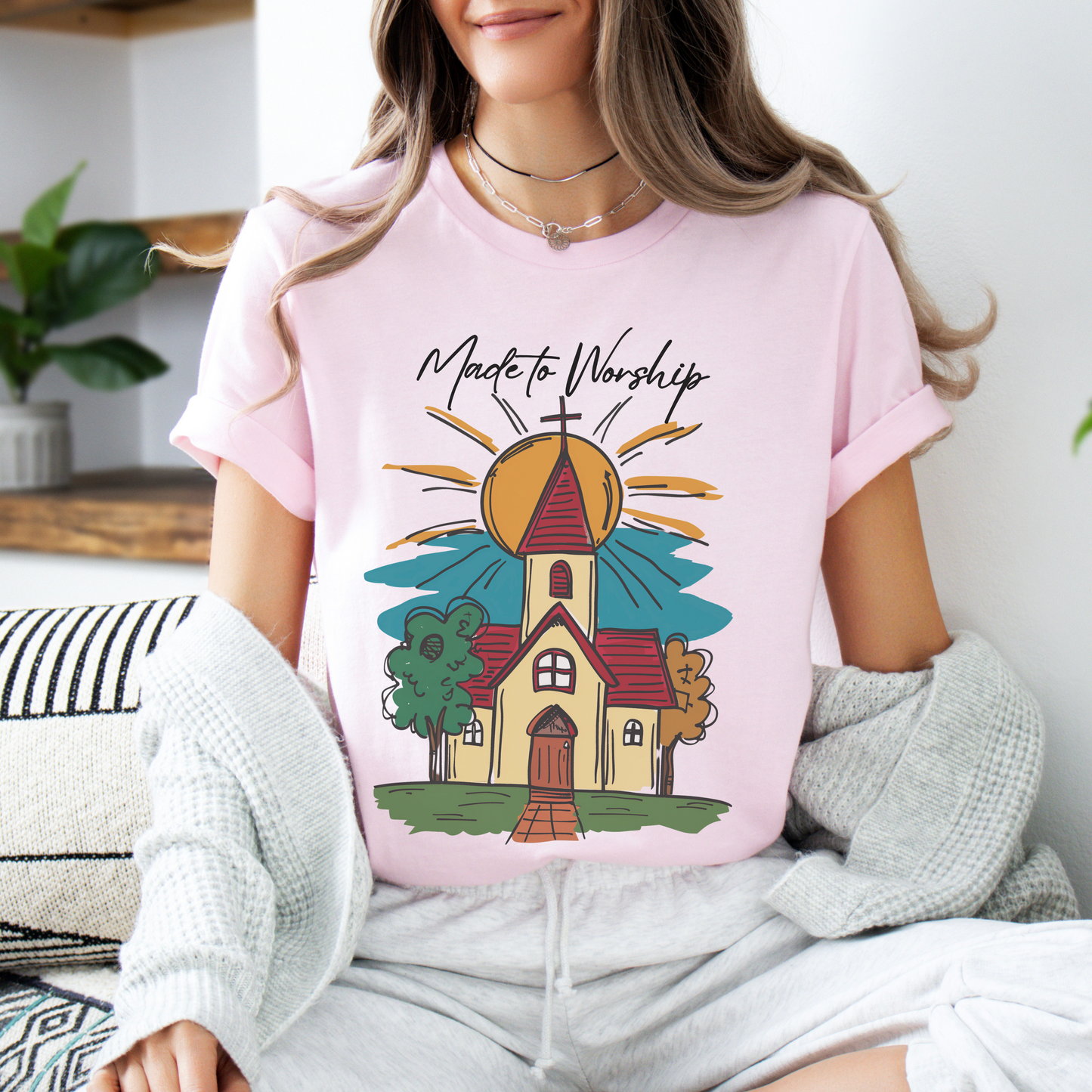 Made to Worship T-shirt - Unisex Jersey Short Sleeve Tee, Christian Merch, Christian Streetwear, Faith Based Shirt, Christian Apparel, Christian Shirts