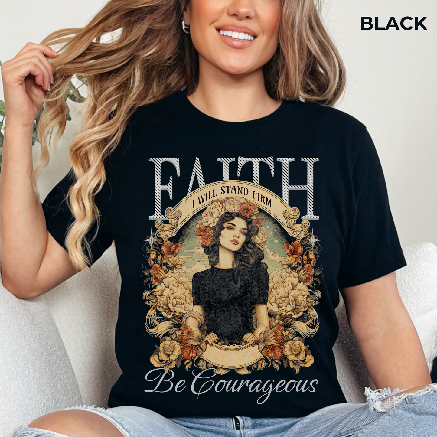 Be Courageous T-Shirt - Unisex Jersey Short Sleeve Tee, Christian Merch, Christian Streetwear, Faith Based Shirt, Jesus Apparel