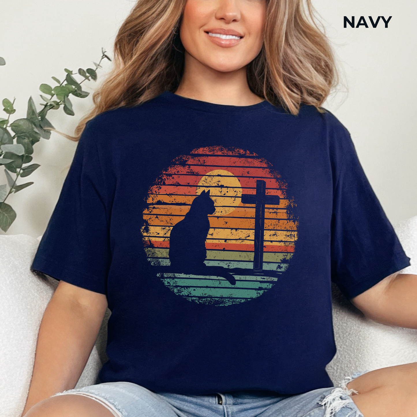 Cats and Jesus T-shirt - Unisex Jersey Short Sleeve Tee, Christian Merch, Christian Streetwear, Faith Based Shirt, Christian Apparel, Christian Shirts