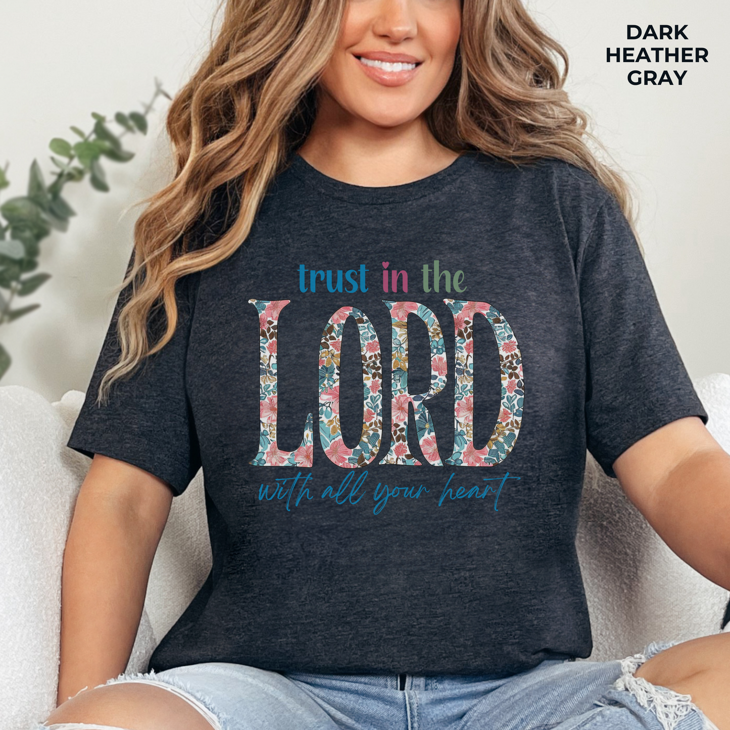 Trust in the Lord with all Your Heart Unisex Jersey Short Sleeve Tee, Christian Merch, Jesus Loves You, Faith Based Shirt, Christian Apparel, Jesus Apparel