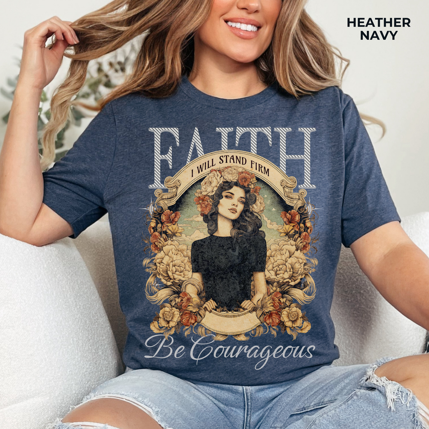 Be Courageous T-Shirt - Unisex Jersey Short Sleeve Tee, Christian Merch, Christian Streetwear, Faith Based Shirt, Jesus Apparel