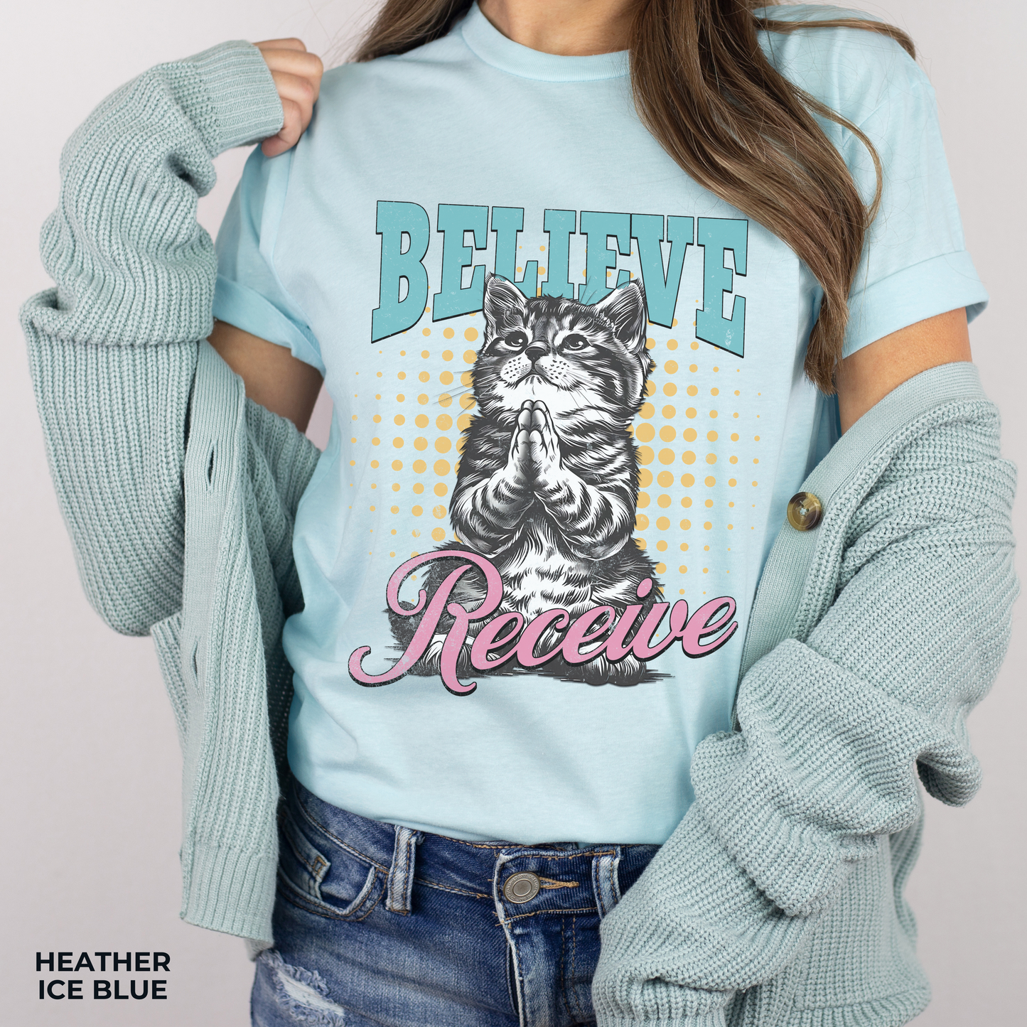 Believe Receive T-Shirt - Unisex Jersey Short Sleeve Tee, Christian Merch, Christian Streetwear, Faith Based Shirt, Jesus Apparel