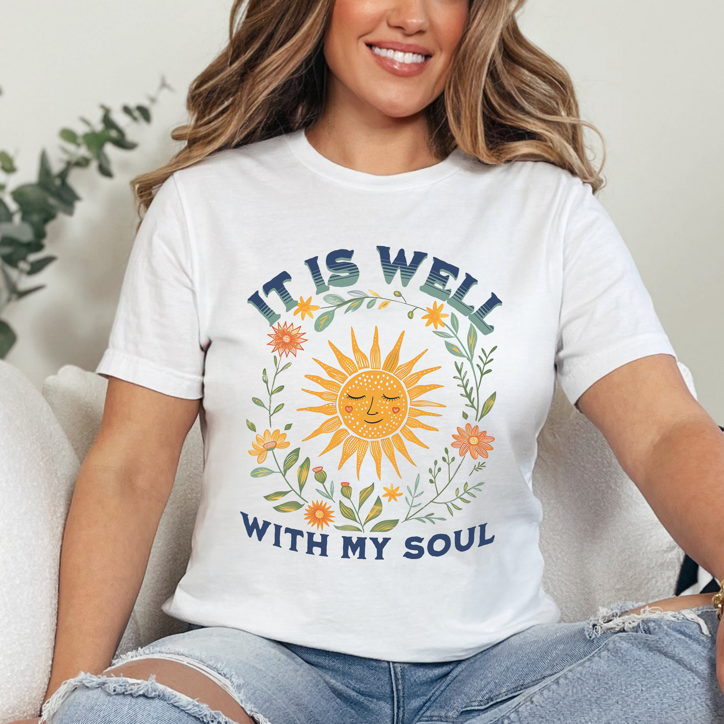 It is Well with my Soul Unisex Jersey Short Sleeve Tee, Christian Merch, Jesus Loves You, Faith Based Shirt, Christian Apparel, Jesus Apparel