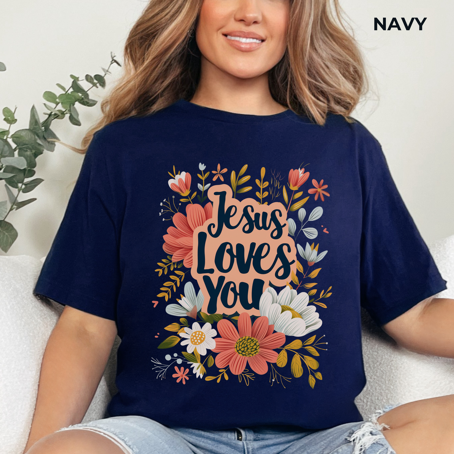 Jesus Loves You T-Shirt - Unisex Jersey Short Sleeve Tee, Christian Apparel, Religious Clothing, Scriptural Tee, Inspirational T-Shirts, Christian Merch