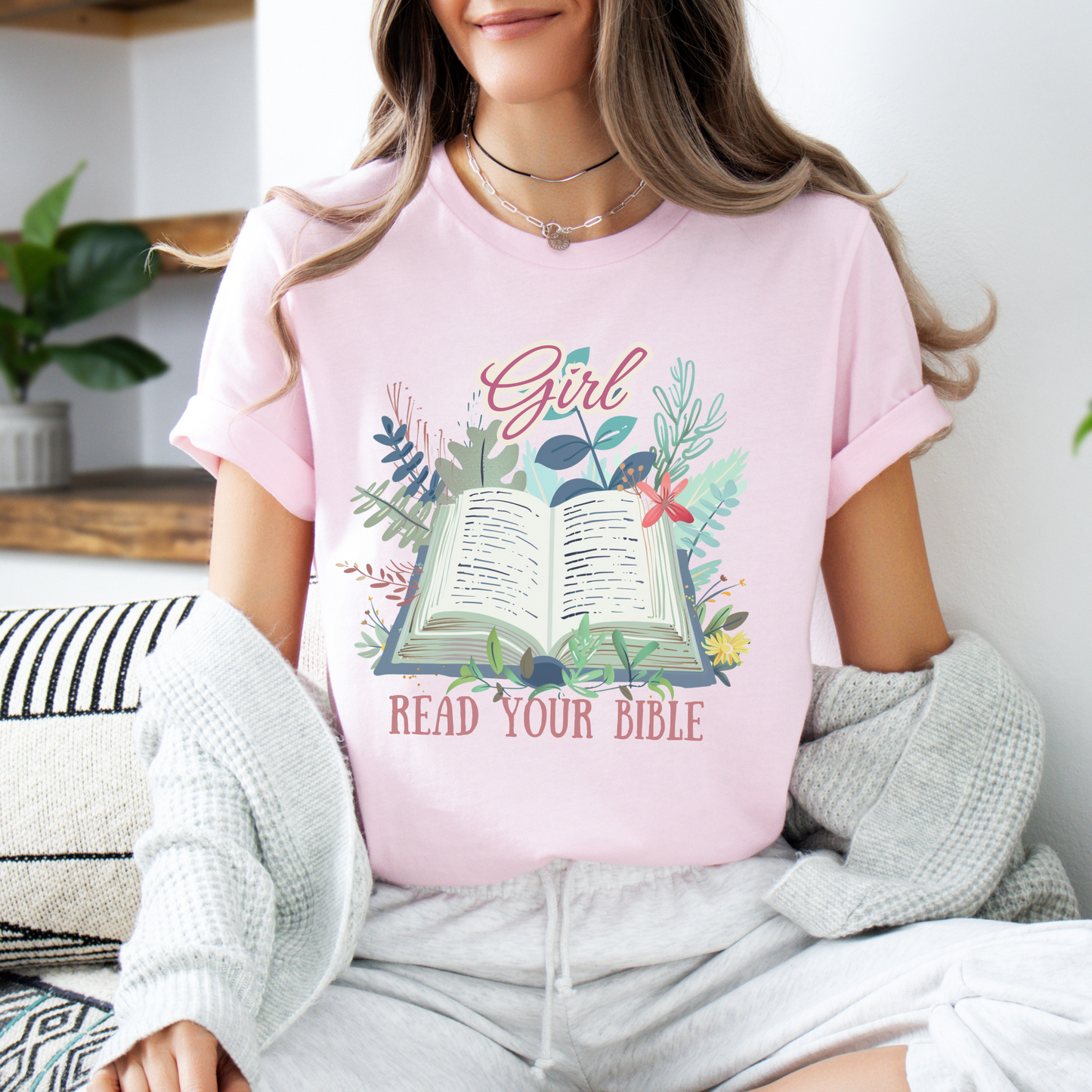 Girl Read Your Bible Unisex Jersey Short Sleeve Tee, Christian Merch, Jesus Loves You, Faith Based Shirt, Christian Apparel, Jesus Apparel