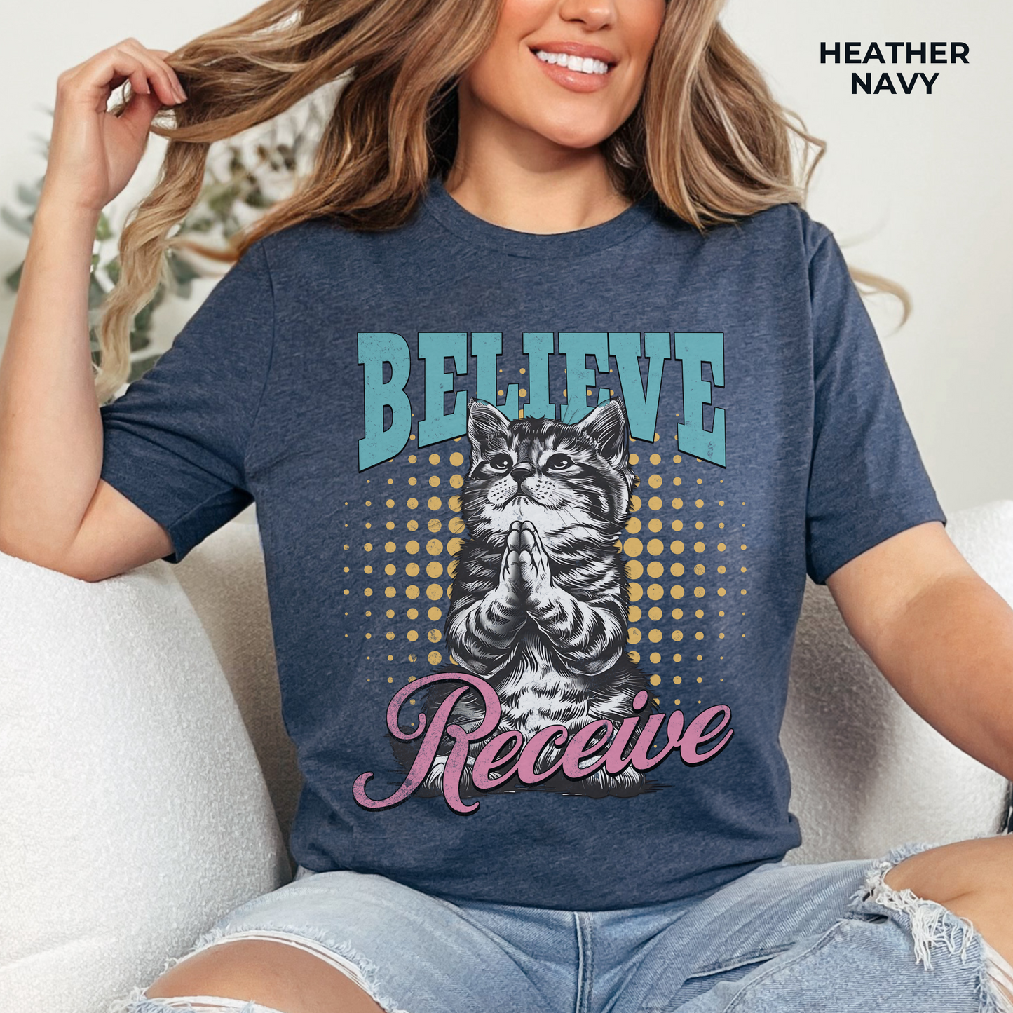 Believe Receive T-Shirt - Unisex Jersey Short Sleeve Tee, Christian Merch, Christian Streetwear, Faith Based Shirt, Jesus Apparel