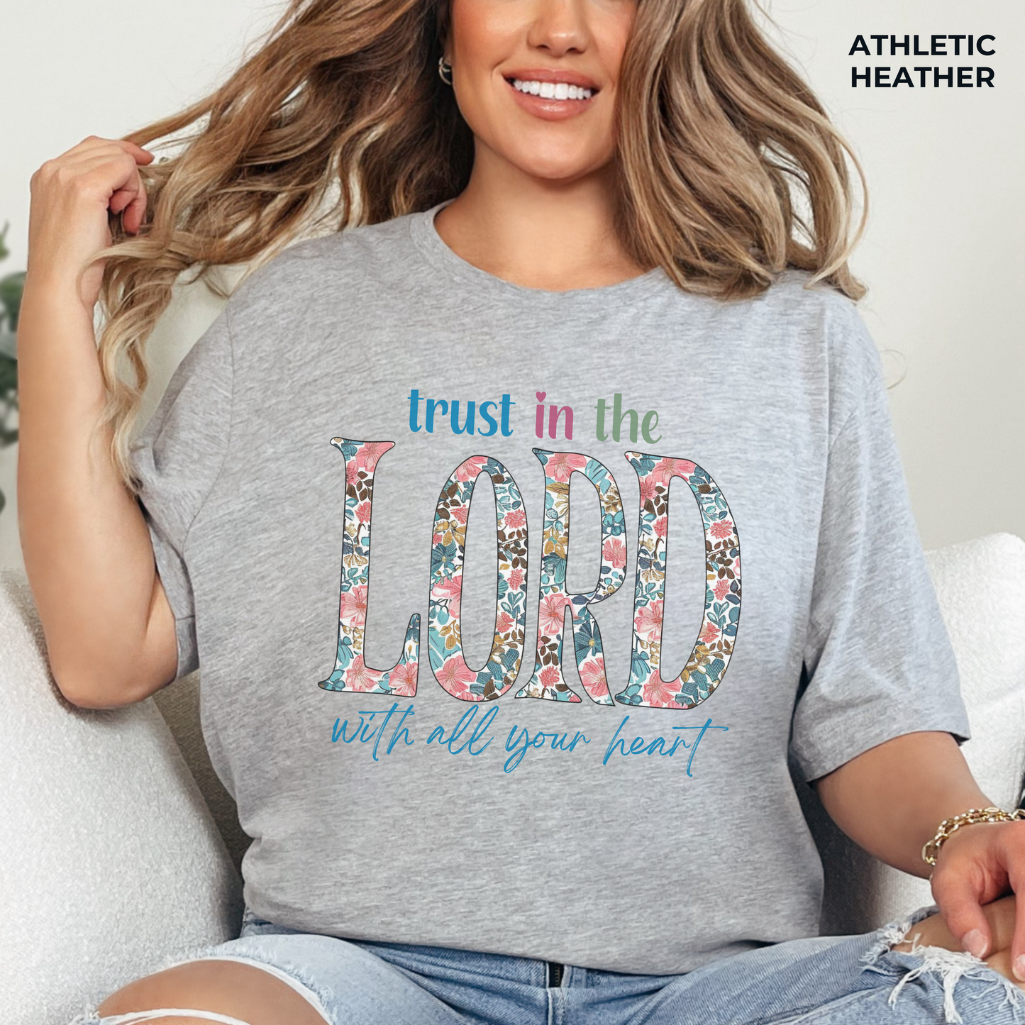 Trust in the Lord with all Your Heart Unisex Jersey Short Sleeve Tee, Christian Merch, Jesus Loves You, Faith Based Shirt, Christian Apparel, Jesus Apparel