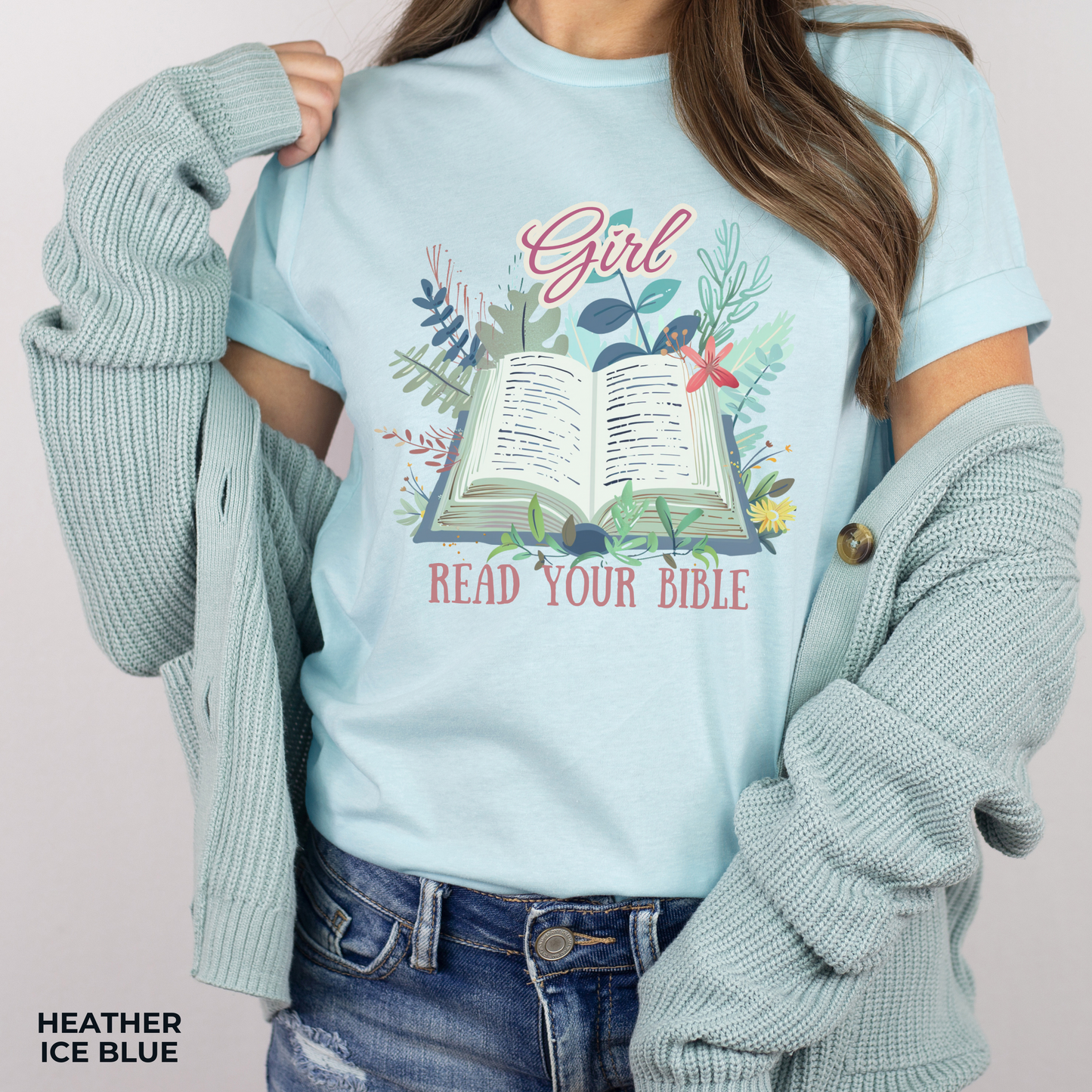Girl Read Your Bible Unisex Jersey Short Sleeve Tee, Christian Merch, Jesus Loves You, Faith Based Shirt, Christian Apparel, Jesus Apparel