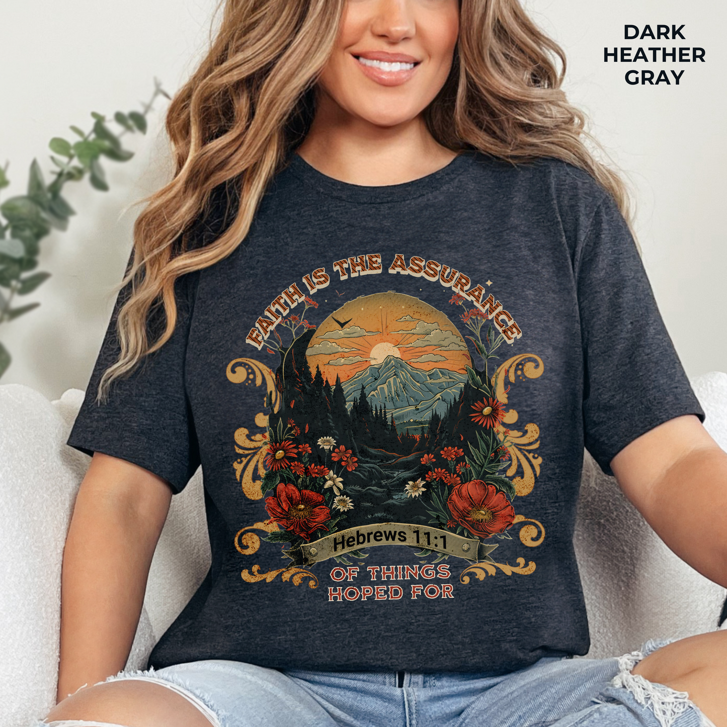 Hebrews 11:1 T-Shirt - Unisex Jersey Short Sleeve Tee, Christian Merch, Christian Streetwear, Faith Based Shirt