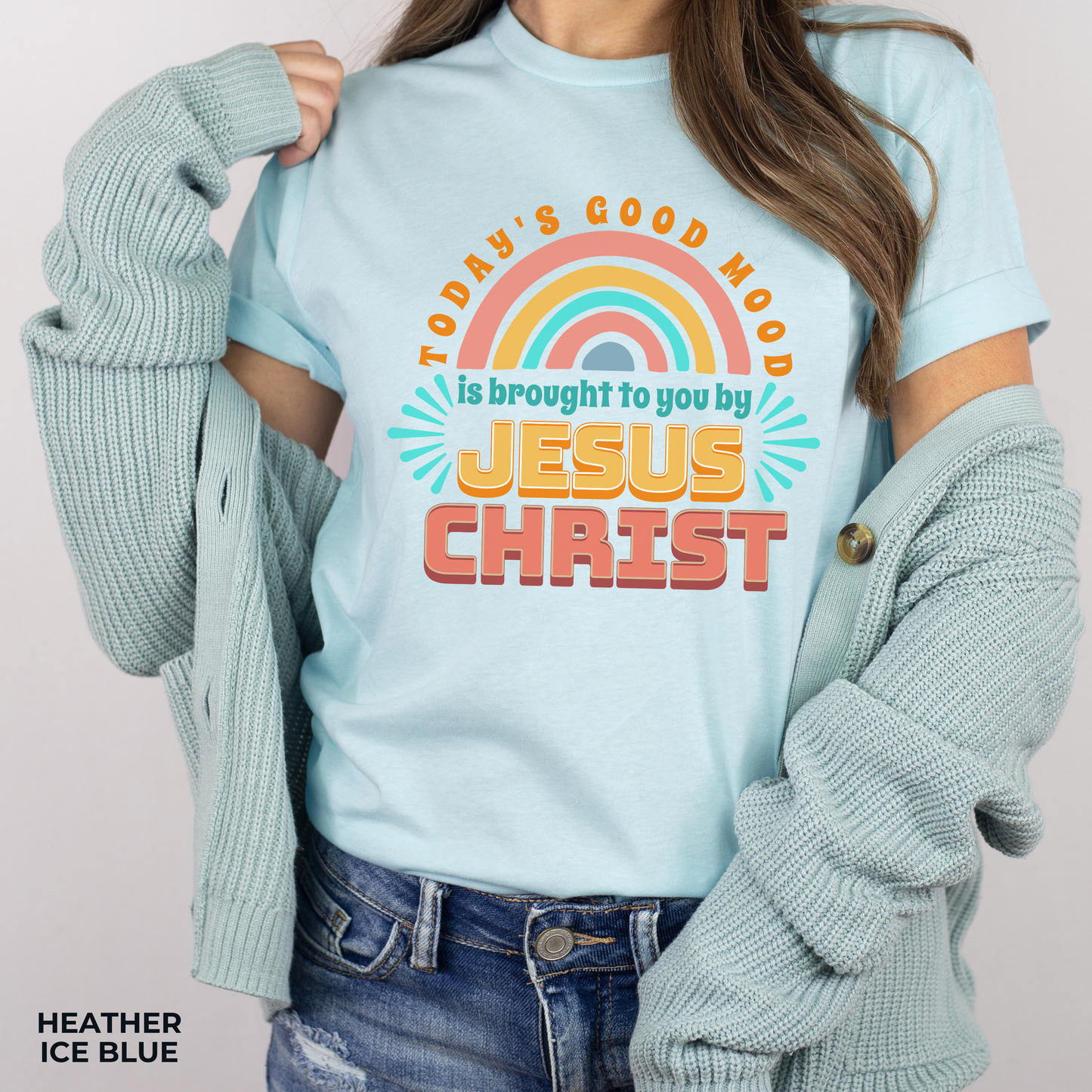 Today's Good Mood is Brought to You by Jesus Christ Unisex Jersey Short Sleeve Tee, Christian Merch, Jesus Loves You, Faith Based Shirt, Christian Apparel, Jesus Apparel