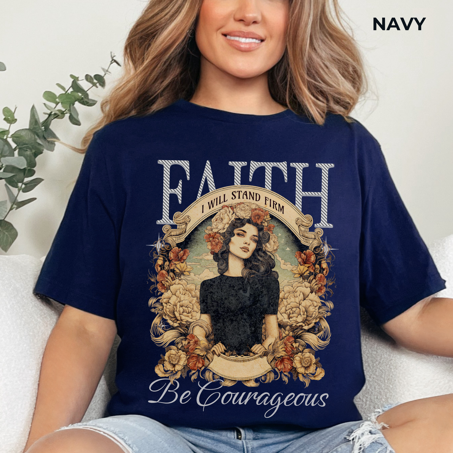 Be Courageous T-Shirt - Unisex Jersey Short Sleeve Tee, Christian Merch, Christian Streetwear, Faith Based Shirt, Jesus Apparel