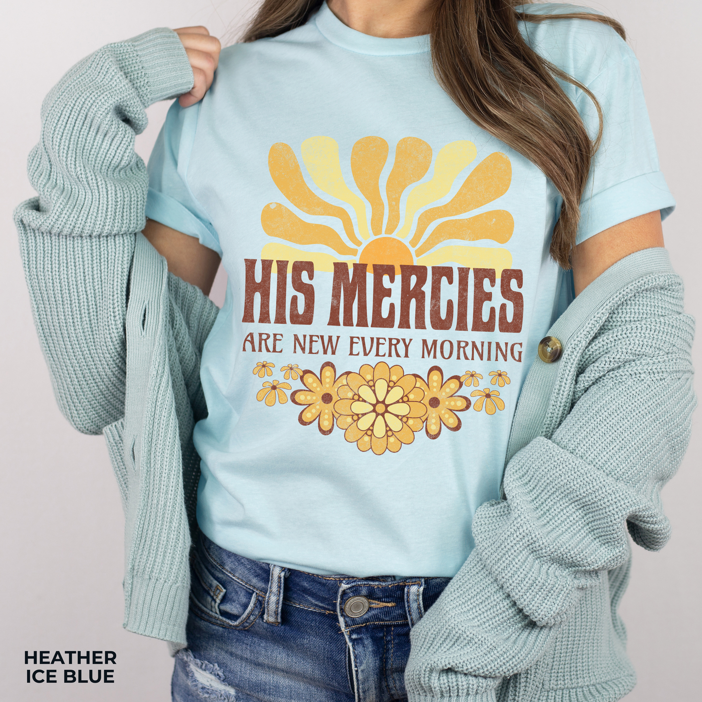His Mercies are New Every Morning T-Shirt - Unisex Jersey Short Sleeve Tee, Christian Merch, Christian Streetwear, Faith Based Shirt, Jesus Apparel