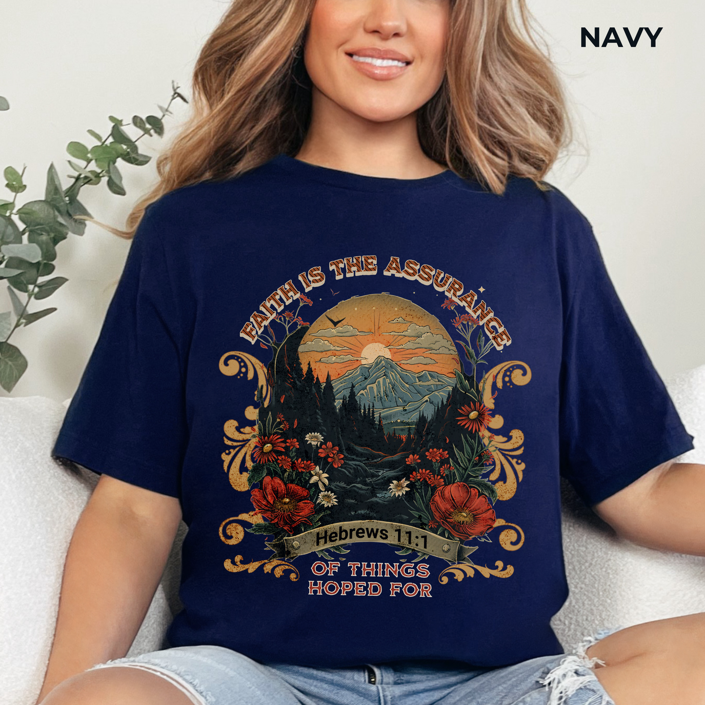 Hebrews 11:1 T-Shirt - Unisex Jersey Short Sleeve Tee, Christian Merch, Christian Streetwear, Faith Based Shirt