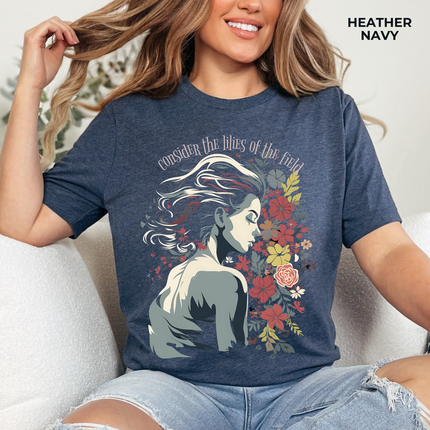 Consider the Lilies of the Field T-shirt - Unisex Jersey Short Sleeve Tee, Christian Merch, Christian Streetwear, Faith Based Shirt, Christian Apparel, Christian Shirts