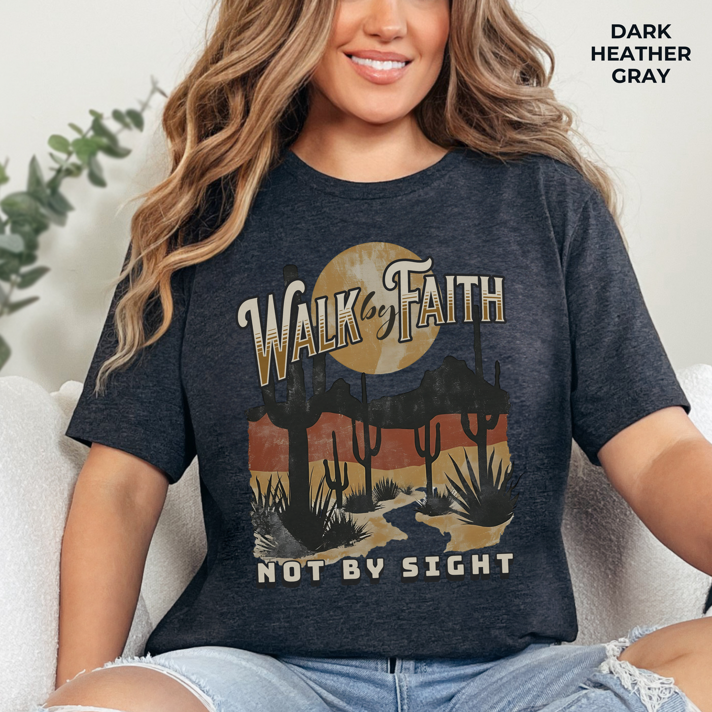 Walk by Faith T-Shirt - Unisex Jersey Short Sleeve Tee, Christian Merch, Christian Streetwear, Faith Based Shirt, Jesus Apparel