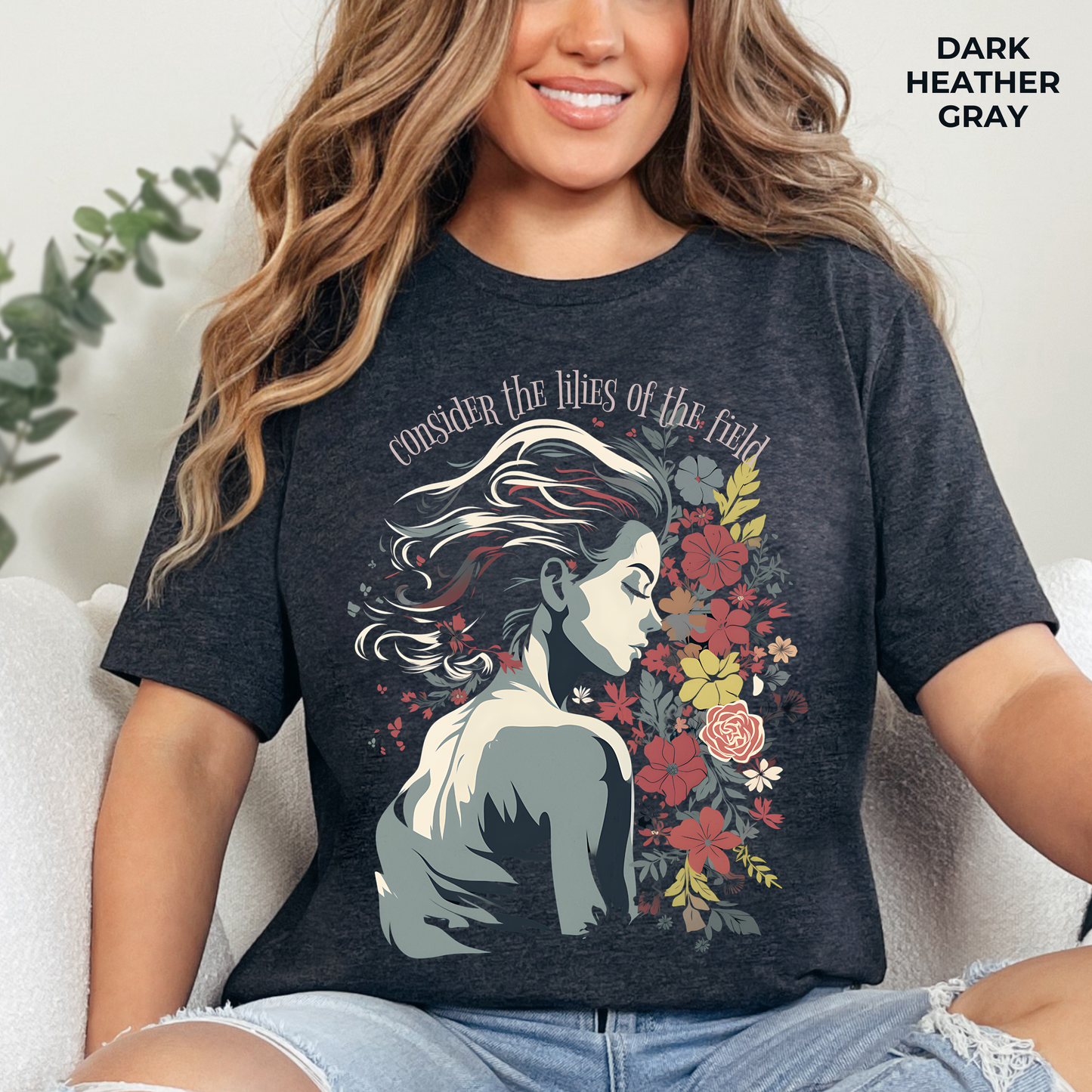 Consider the Lilies of the Field T-shirt - Unisex Jersey Short Sleeve Tee, Christian Merch, Christian Streetwear, Faith Based Shirt, Christian Apparel, Christian Shirts