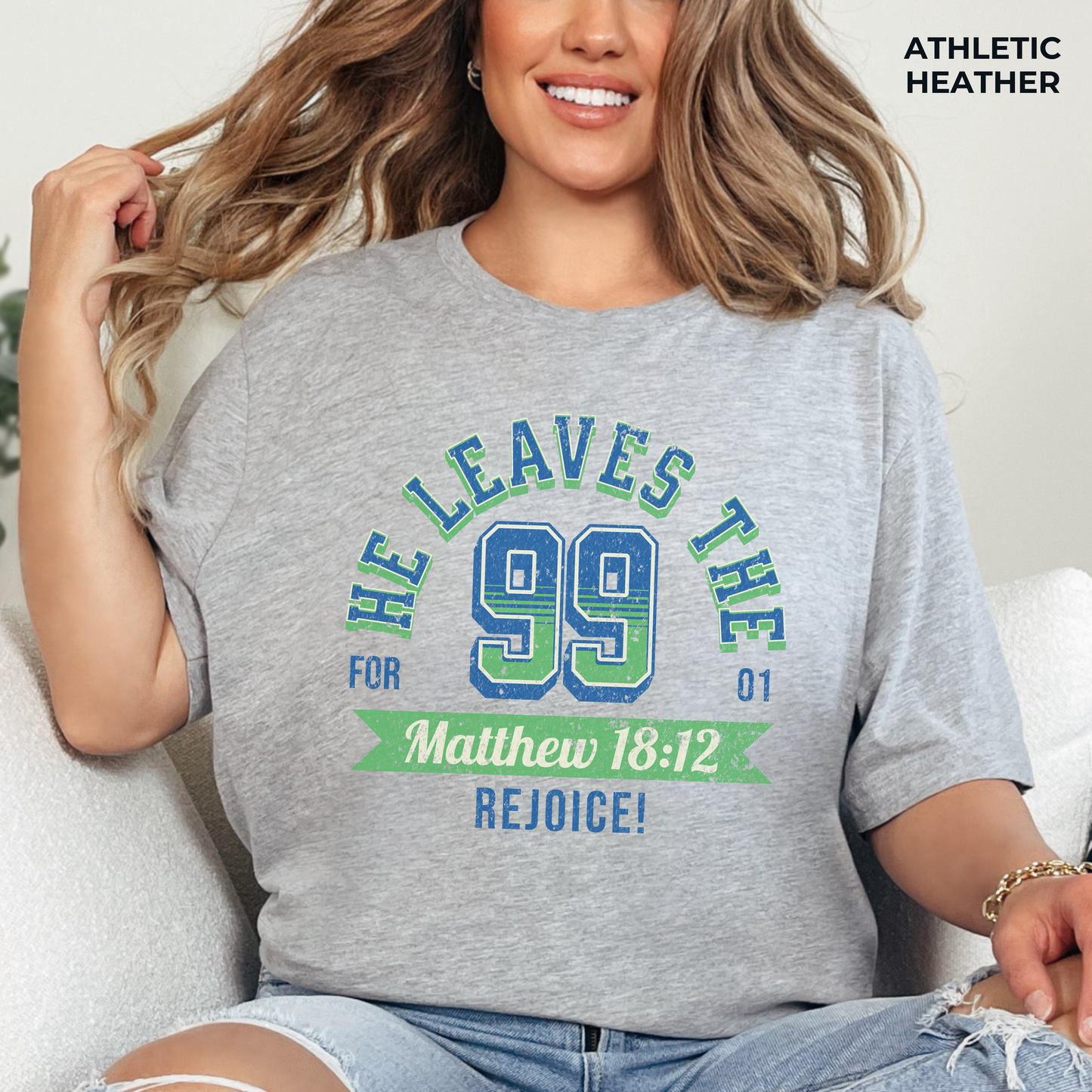 He Leaves the 99 Unisex Jersey Short Sleeve Tee, Christian Merch, Jesus Loves You, Faith Based Shirt, Christian Apparel, Jesus Apparel