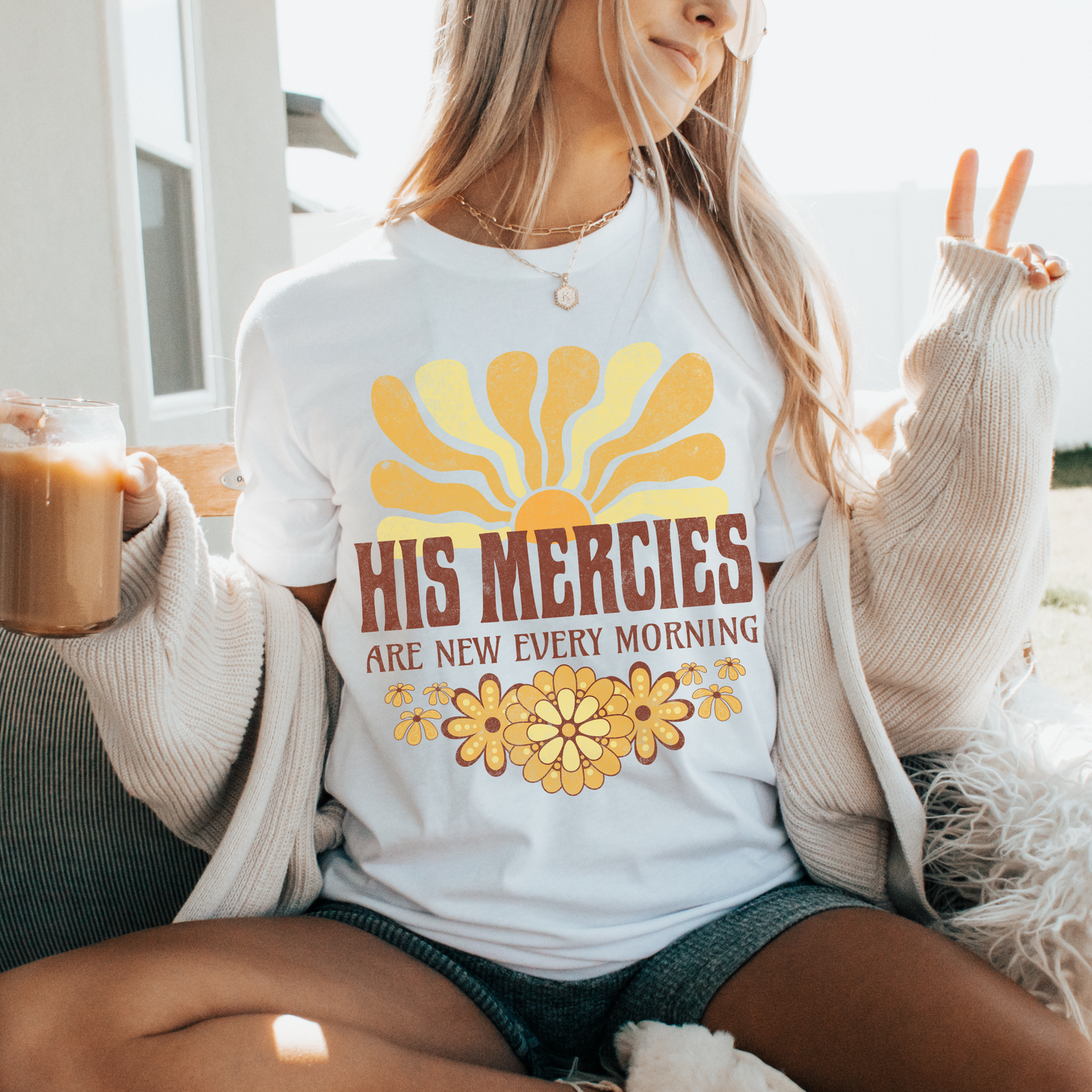 His Mercies are New Every Morning T-Shirt - Unisex Jersey Short Sleeve Tee, Christian Merch, Christian Streetwear, Faith Based Shirt, Jesus Apparel