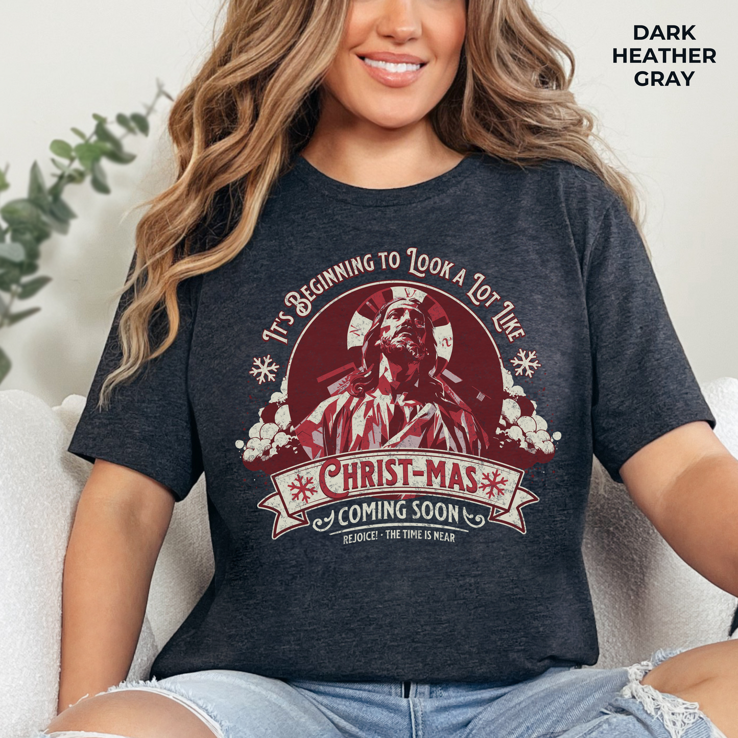 It's Beginning to Look A Lot like Christ-mas T-Shirt - Unisex Jersey Short Sleeve Tee, Christian Merch, Christian Streetwear, Ministry Shirt, Faith Based Shirt, Praise Tee, Jesus Apparel