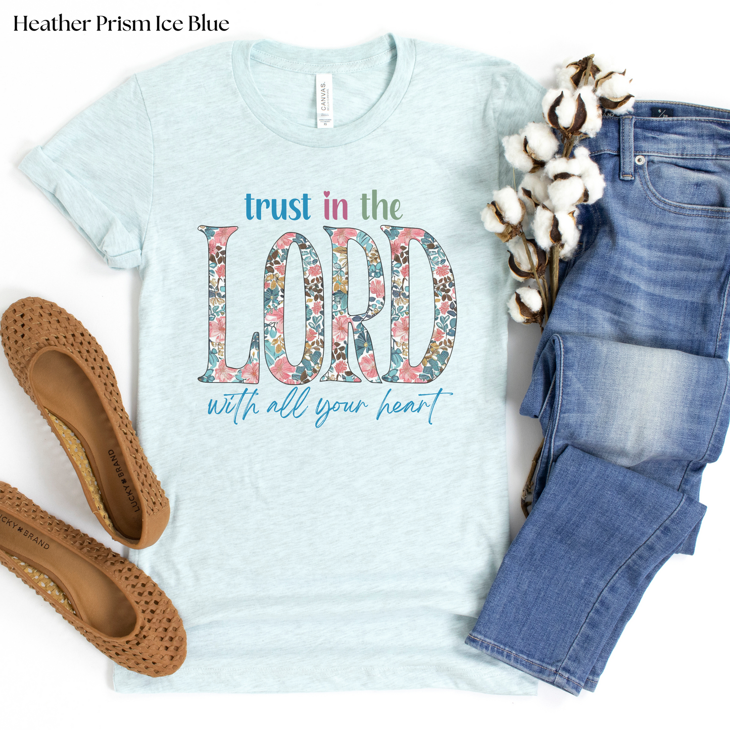 Trust in the Lord with all Your Heart Unisex Jersey Short Sleeve Tee, Christian Merch, Jesus Loves You, Faith Based Shirt, Christian Apparel, Jesus Apparel