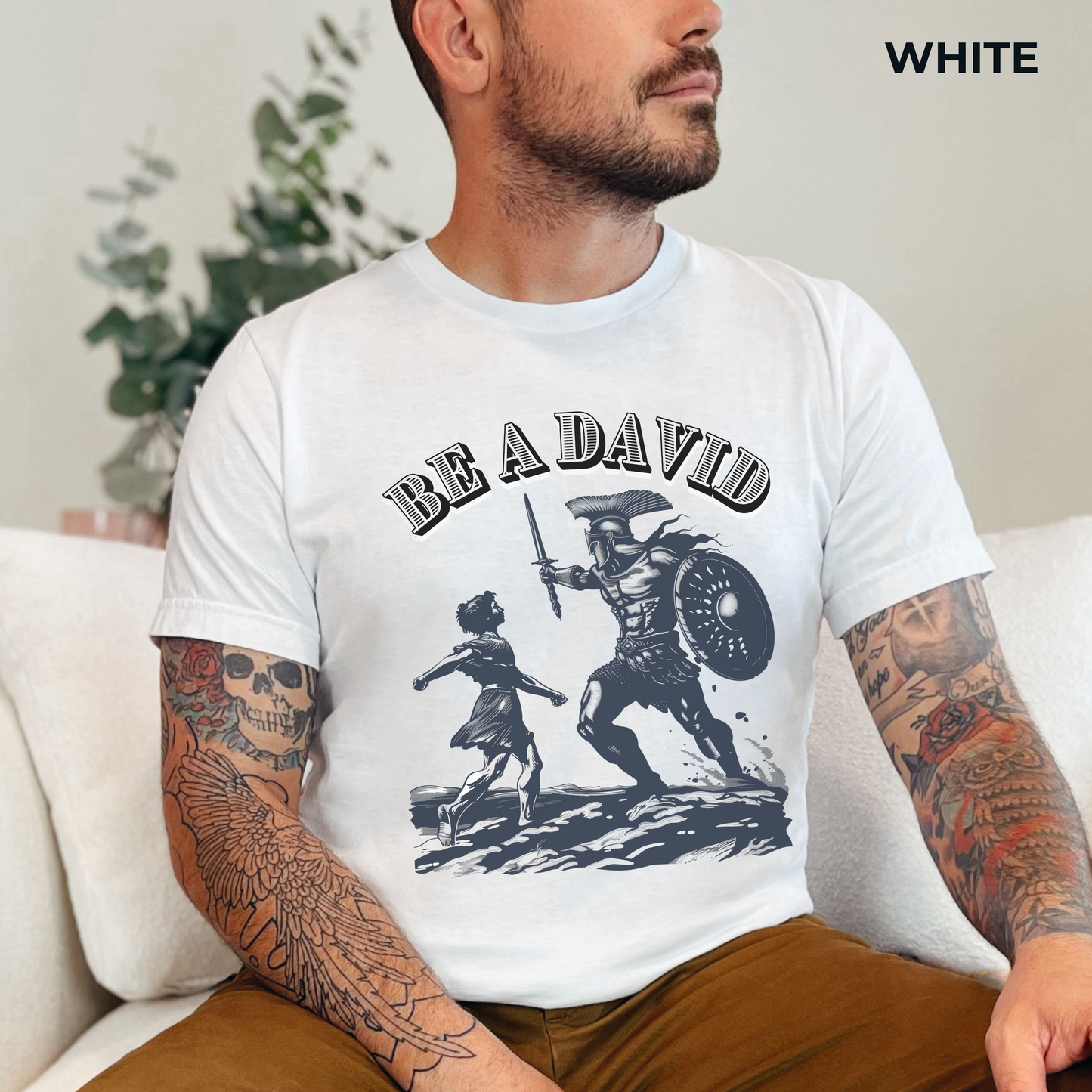 Be a David Unisex Jersey Short Sleeve Tee, Christian Merch, Jesus Loves You, Faith Based Shirt, Christian Apparel, Jesus Apparel