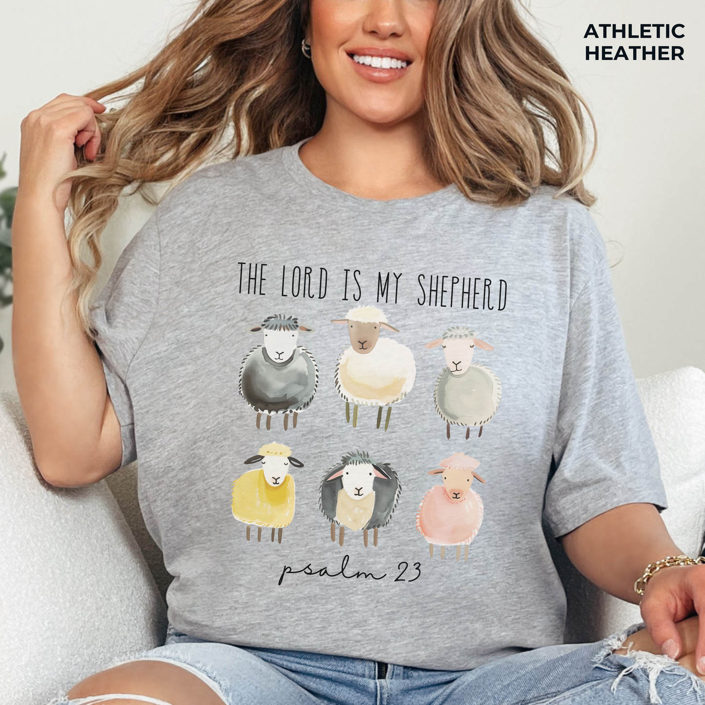 The Lord is My Shepherd Unisex Jersey Short Sleeve Tee, Christian Merch, Jesus Loves You, Faith Based Shirt, Christian Apparel, Jesus Apparel