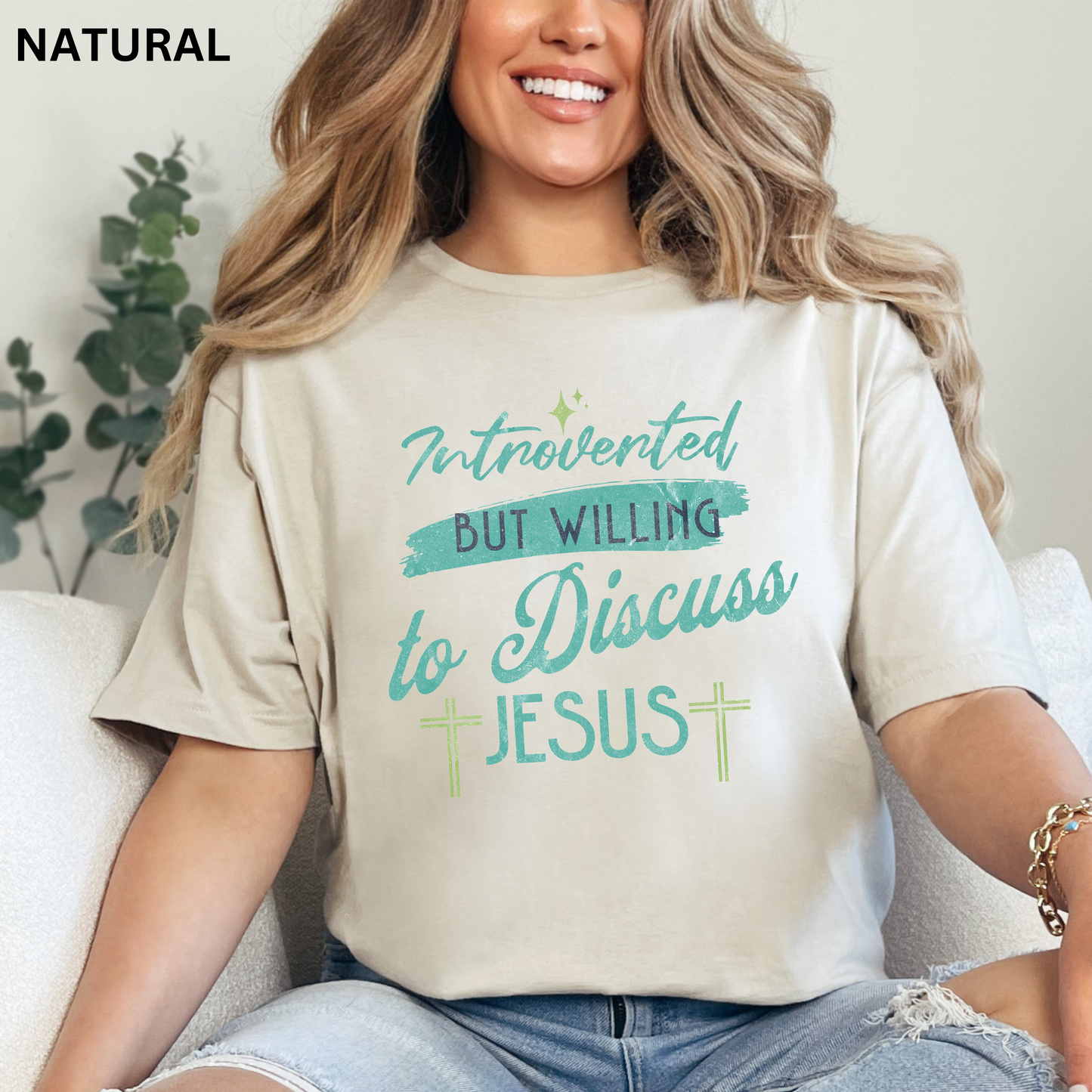 Introverted Christian Unisex Softstyle T-Shirt - Christian Streetwear, Jesus Apparel, Religious Clothing, Spiritual Merch, Faith Based Shirt