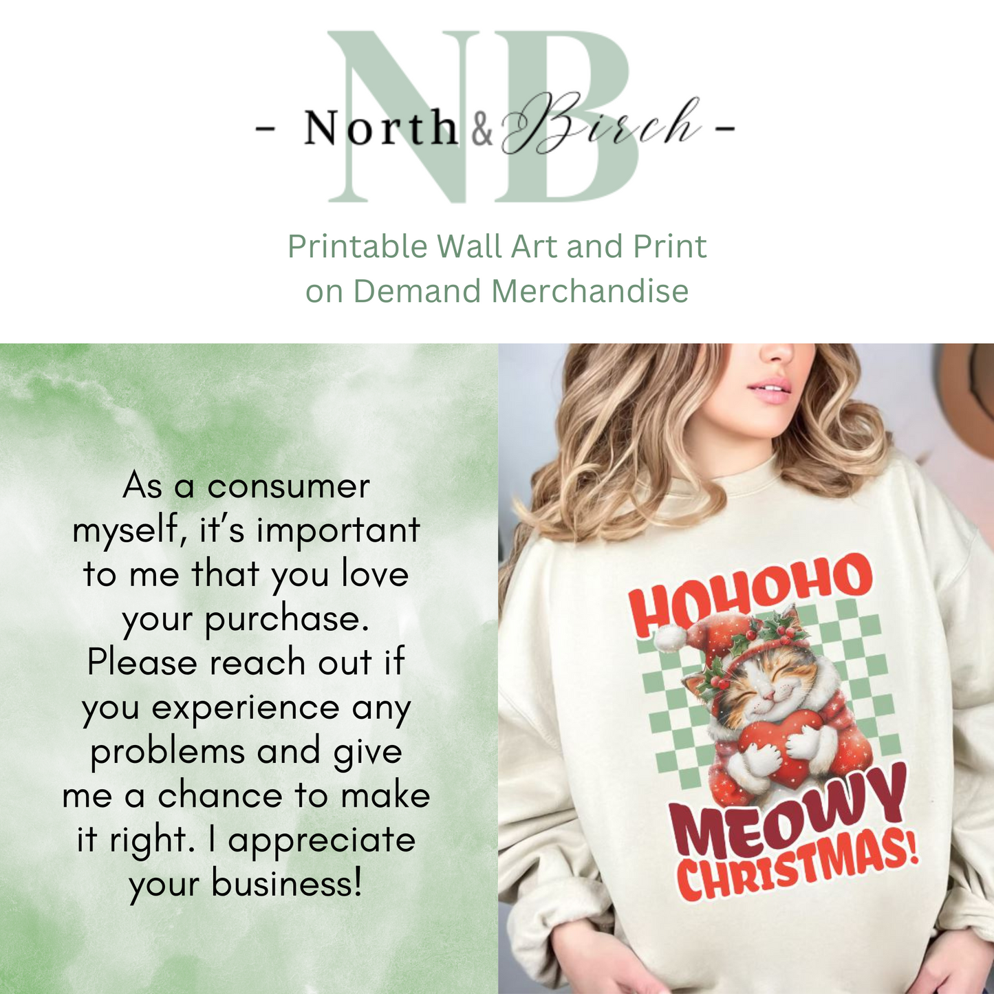 Meowy Christmas Cat Sweatshirt, Unisex Heavy Blend™ Crewneck, Cat Themed Gifts, Funny Cat Shirt, Calico Cat Sweater, Cat Mom Sweatshirt