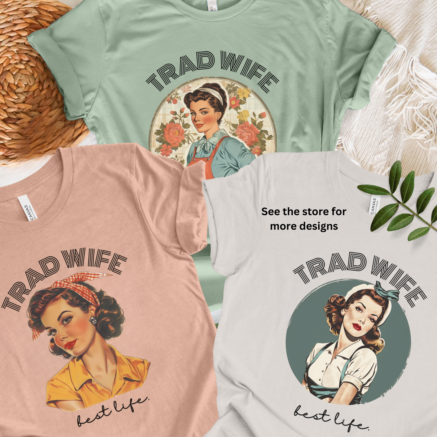 Trad Wife Jersey T-Shirt, Wifey, Traditional Wife Tee, Wifely Gift, Vintage Housewife Shirt, Real Housewife Gift, Wifely Gift, 1950s Housewife