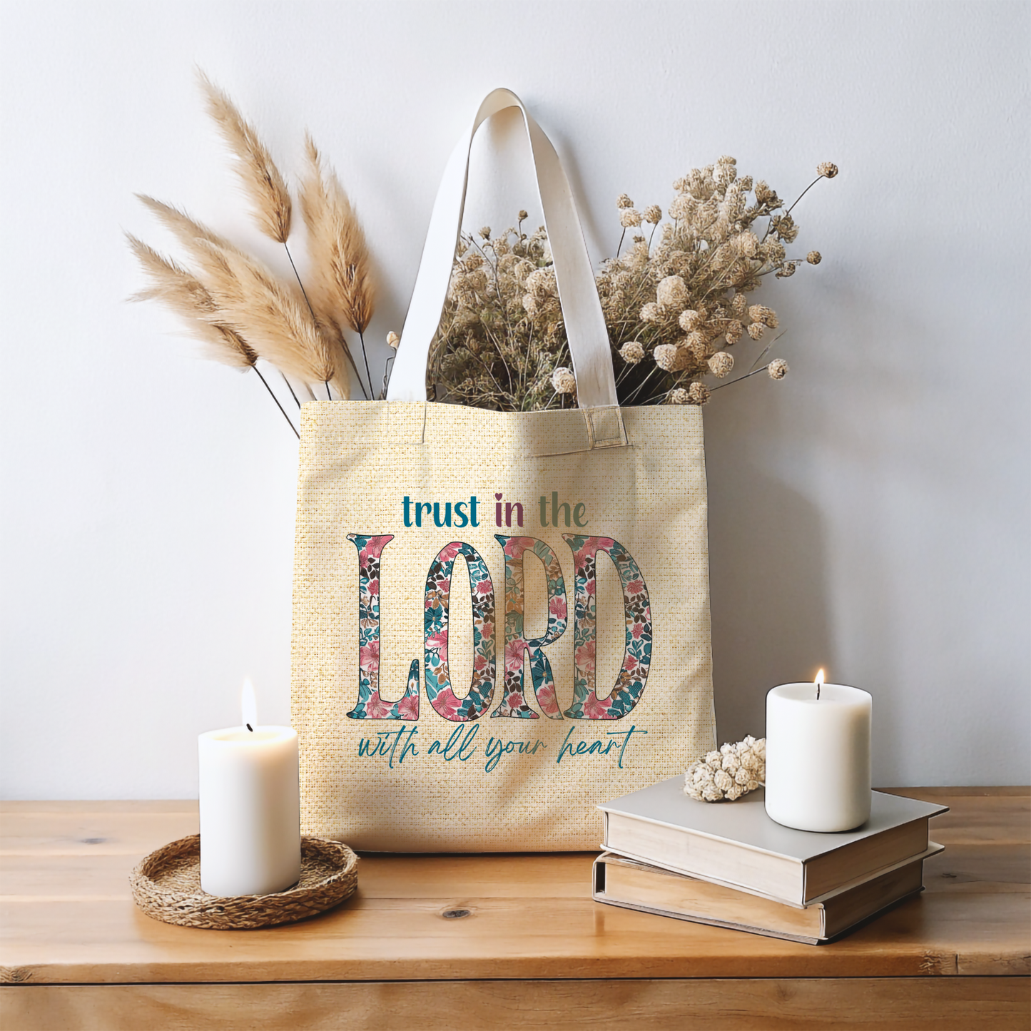 Copy of Psalm 91:7 Tote Bag, Christian Merch, Gifts of the Holy Spirit, Travel Bag, Bible Bag, , Book Bag, Getaway Bag, Secret Santa Gift, Gift for Church People