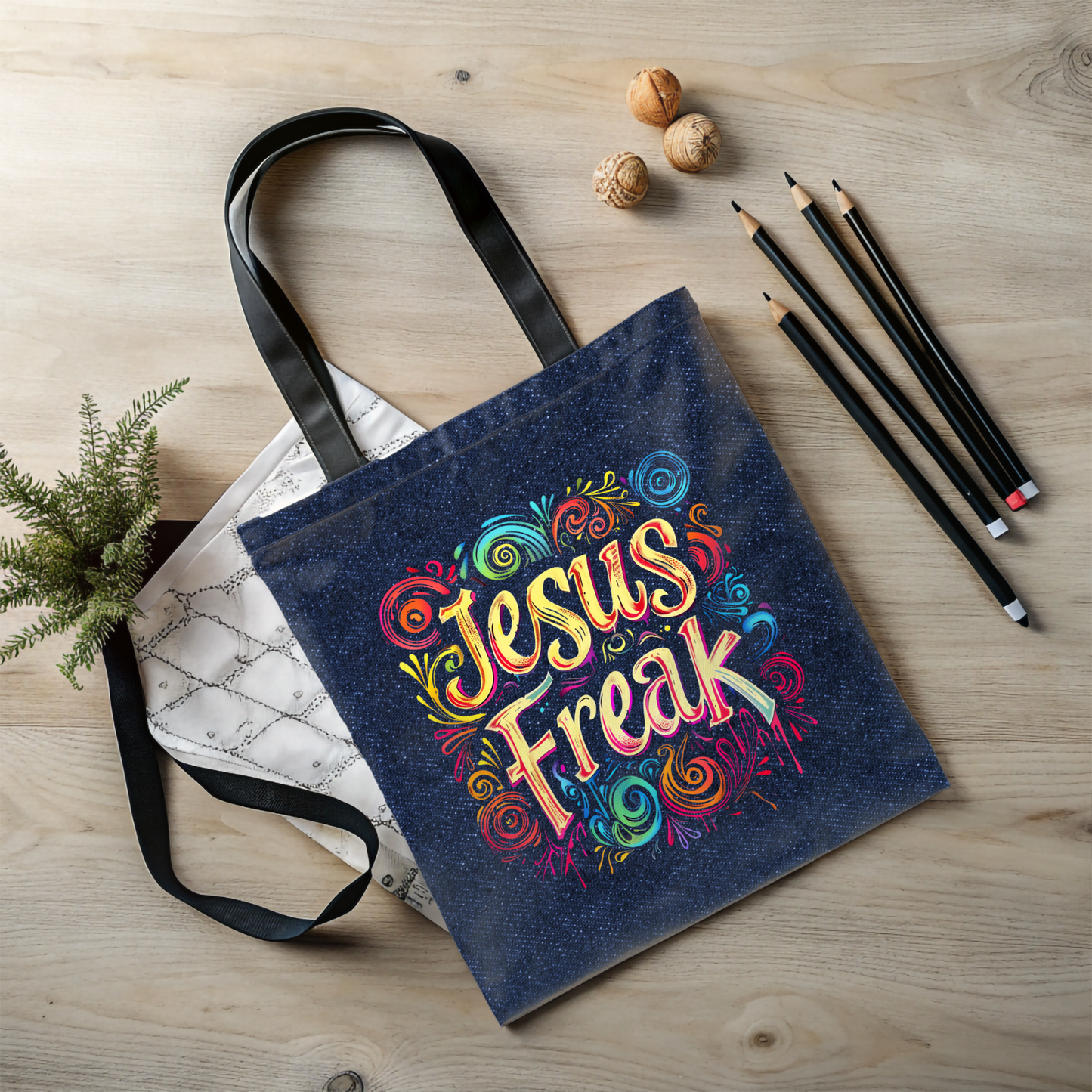 Jesus Freak Tote Bag, Christian Merch, The Way the Truth the Life, Travel Bag, Bible Bag, , Book Bag, Getaway Bag, Secret Santa Gift, Gift for Church People