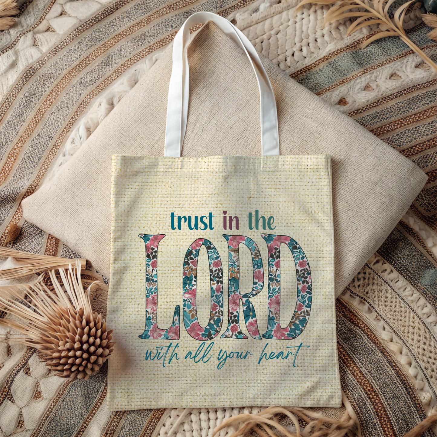 Copy of Psalm 91:7 Tote Bag, Christian Merch, Gifts of the Holy Spirit, Travel Bag, Bible Bag, , Book Bag, Getaway Bag, Secret Santa Gift, Gift for Church People