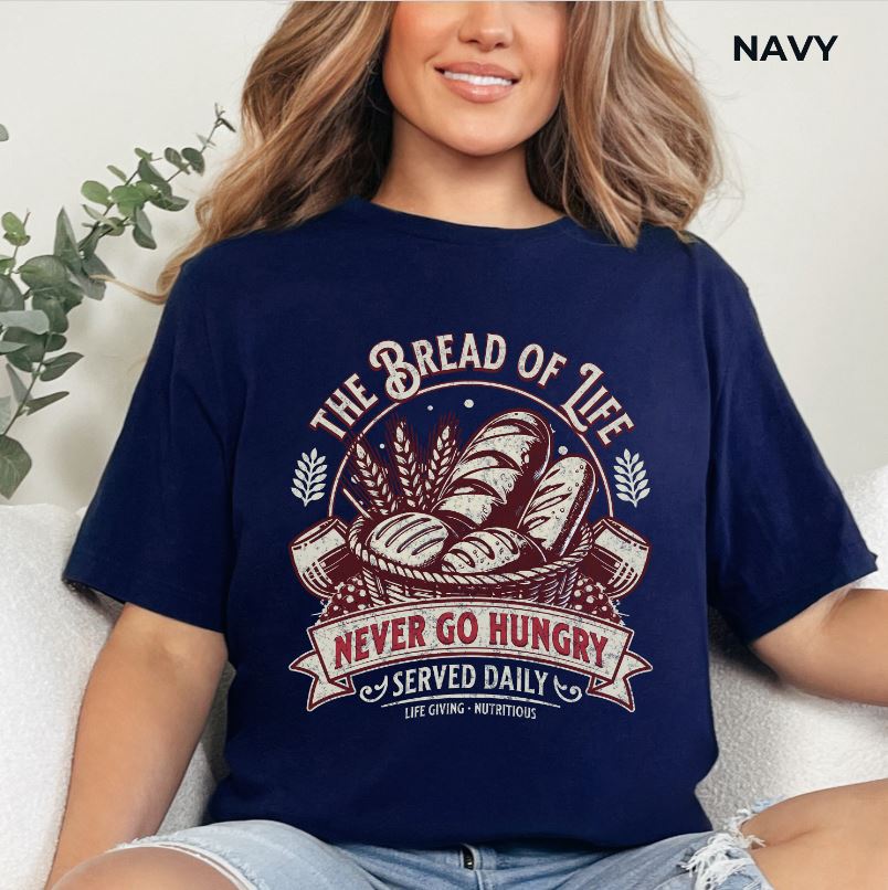 Bread of LIfe T-Shirt - Unisex Jersey Short Sleeve Tee, Christian Merch, Christian Streetwear, Ministry Shirt, Faith Based Shirt, Praise Tee