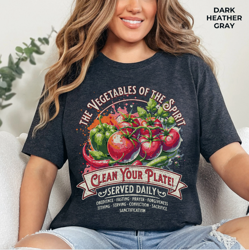 Funny Vegetables of the Spirit T-Shirt - Unisex Jersey Short Sleeve Tee,Christian Merch, Christian Streetwear, Fruit of the Spirit, Religious Clothing