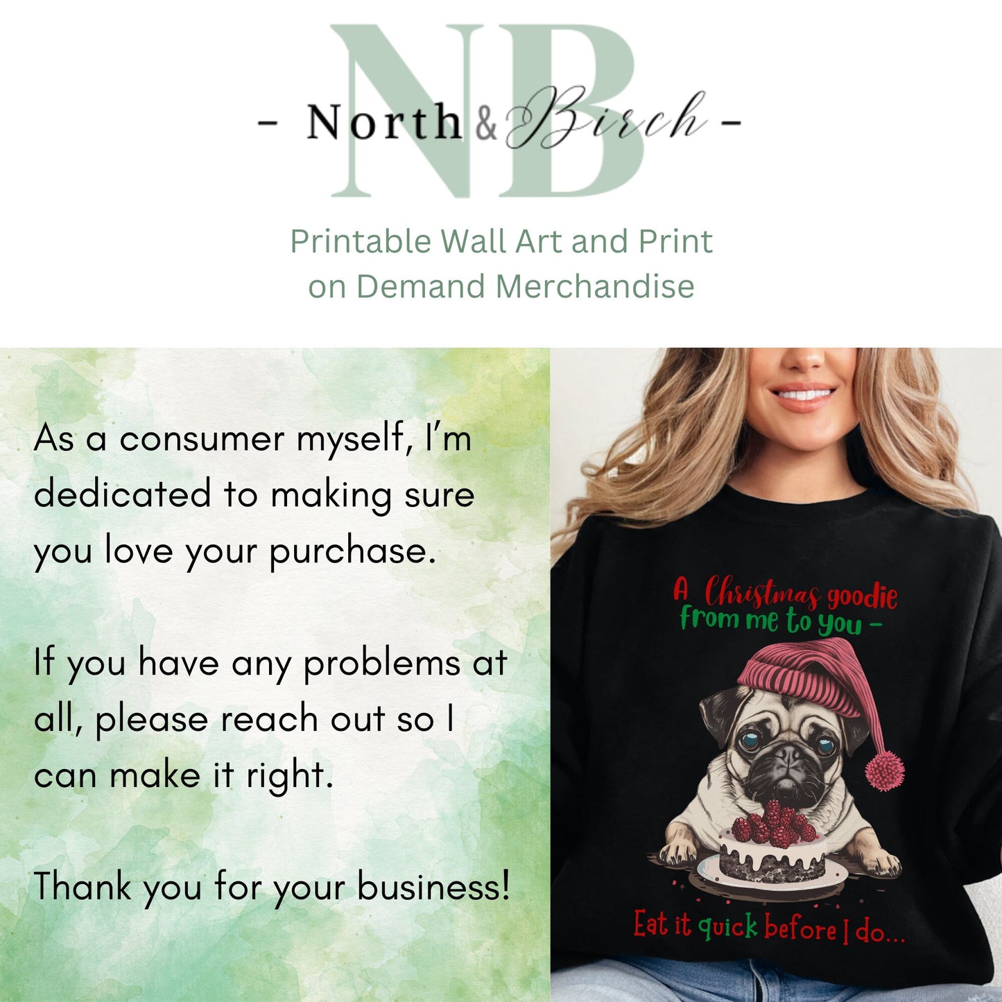 Cute Pug Christmas Sweatshirt, Unisex Heavy Blend™ Crewneck, Dog People or Veterinarian Gift, Dog Christmas Shirt, Cute Gift From Dog
