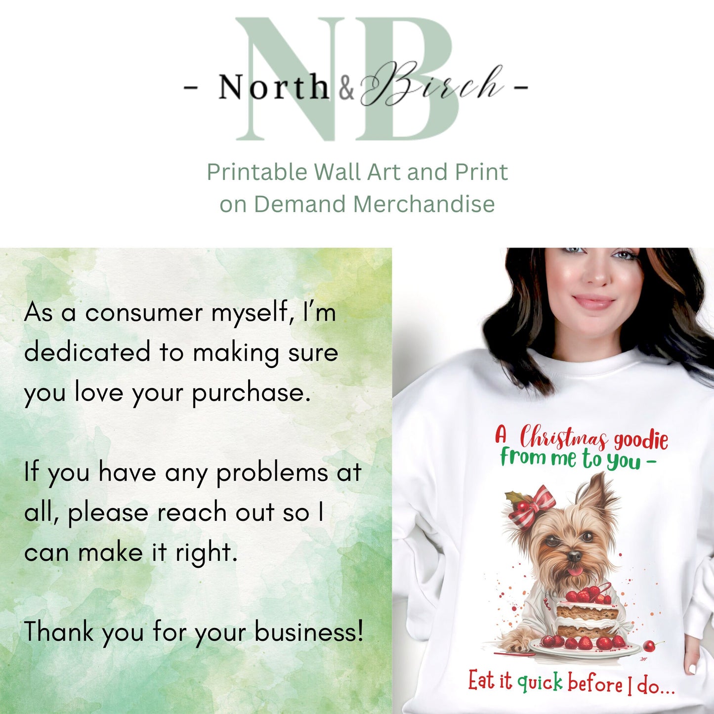 Cute Yorkie Christmas Sweatshirt, Unisex Heavy Blend™ Crewneck, Dog People or Veterinarian Gift, Dog Christmas Shirt, Cute Gift From Dog