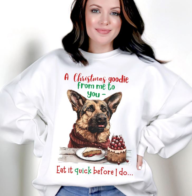 German Shepherd Christmas Sweatshirt, Unisex Heavy Blend™ Crewneck, Dog People or Veterinarian Gift, Dog Christmas Shirt, Cute Gift From Dog