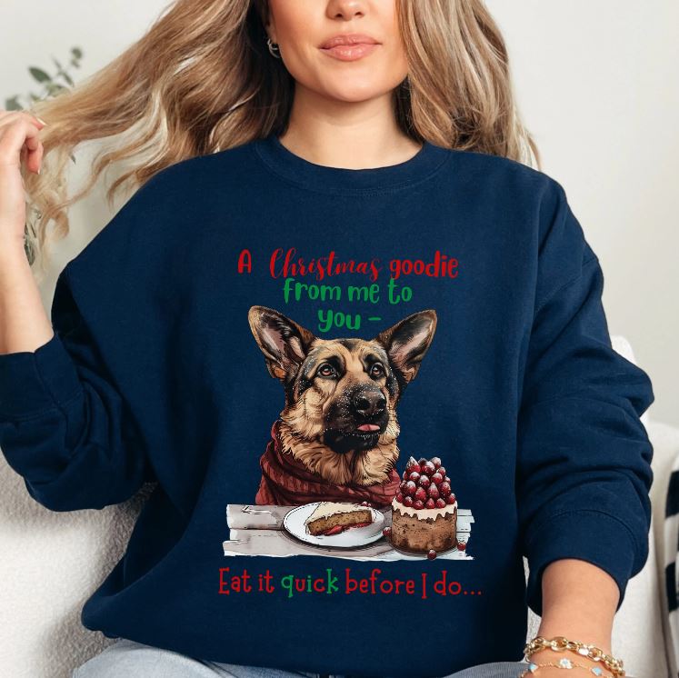 German Shepherd Christmas Sweatshirt, Unisex Heavy Blend™ Crewneck, Dog People or Veterinarian Gift, Dog Christmas Shirt, Cute Gift From Dog