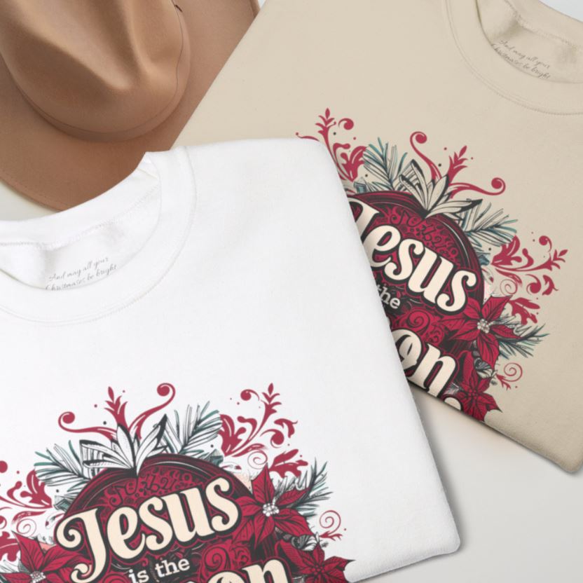 Jesus is the Reason Christmas Sweatshirt, Unisex Heavy Blend Crewneck, Presents for Mom, Jesus Sweater, Glory to God, Christian Christmas
