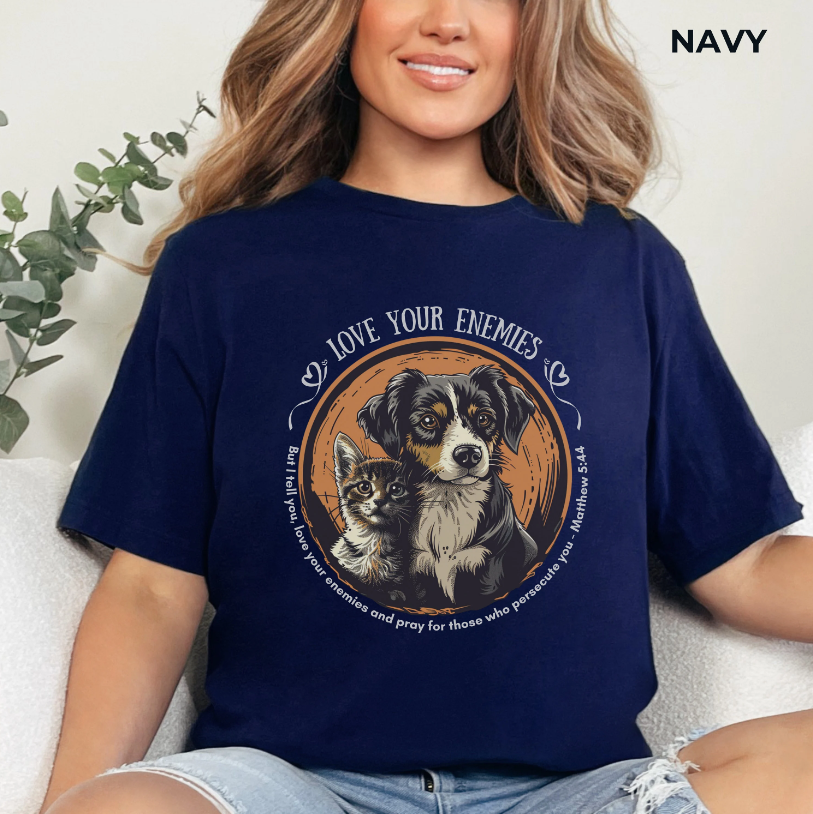 Love Your Enemies T-Shirt - Unisex Jersey Short Sleeve Tee, Religious Apparel, Scriptural T-Shirt, Christian Tee, Inspirational T-shirt, Christian Merch, Christian Streetwear