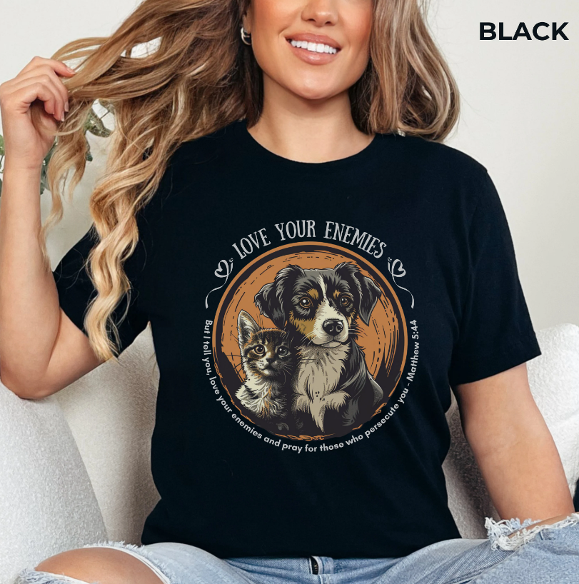 Love Your Enemies T-Shirt - Unisex Jersey Short Sleeve Tee, Religious Apparel, Scriptural T-Shirt, Christian Tee, Inspirational T-shirt, Christian Merch, Christian Streetwear