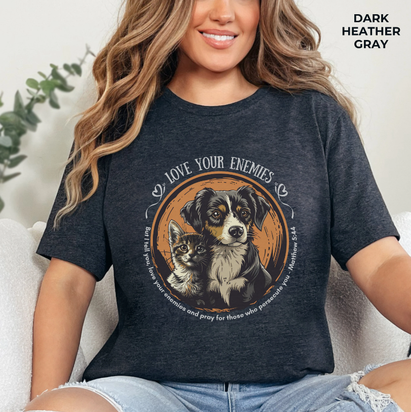 Love Your Enemies T-Shirt - Unisex Jersey Short Sleeve Tee, Religious Apparel, Scriptural T-Shirt, Christian Tee, Inspirational T-shirt, Christian Merch, Christian Streetwear