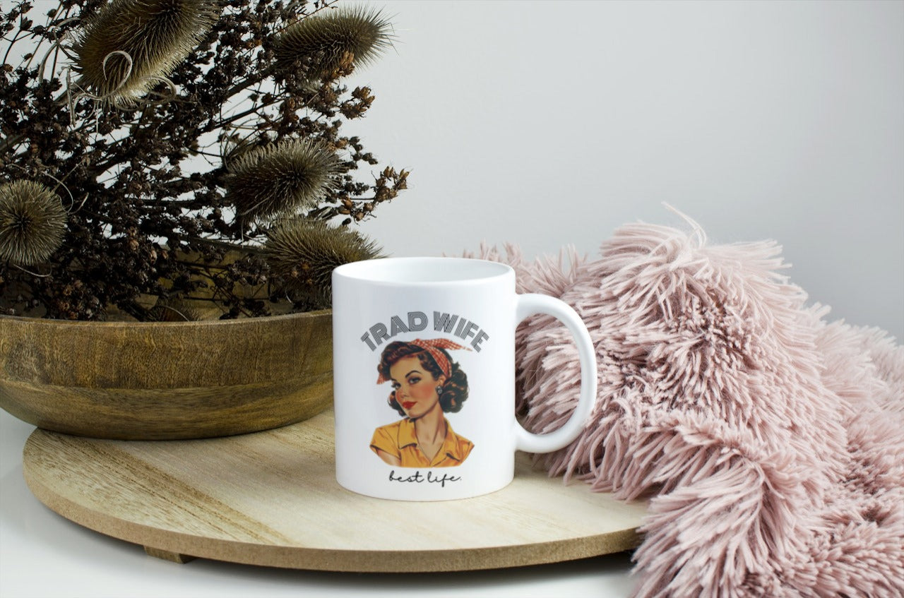 Trad Wife Jumbo Mug, 20oz, Homemaker Gift, Traditional Housewife Tea Cup, Trad Wife Gifts, Present for Wifey, Bridal Shower Mug