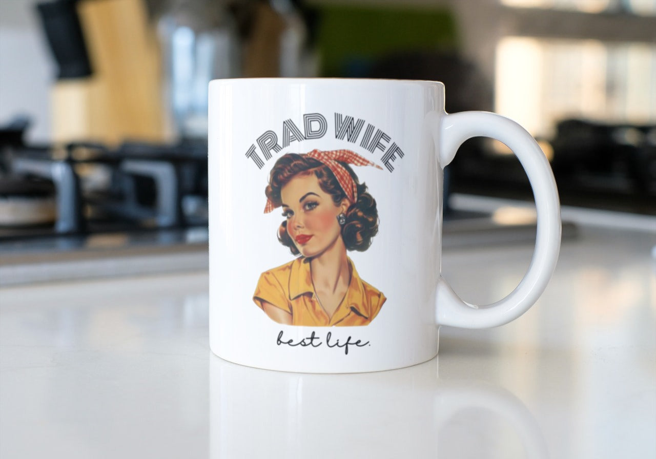 Trad Wife Jumbo Mug, 20oz, Homemaker Gift, Traditional Housewife Tea Cup, Trad Wife Gifts, Present for Wifey, Bridal Shower Mug